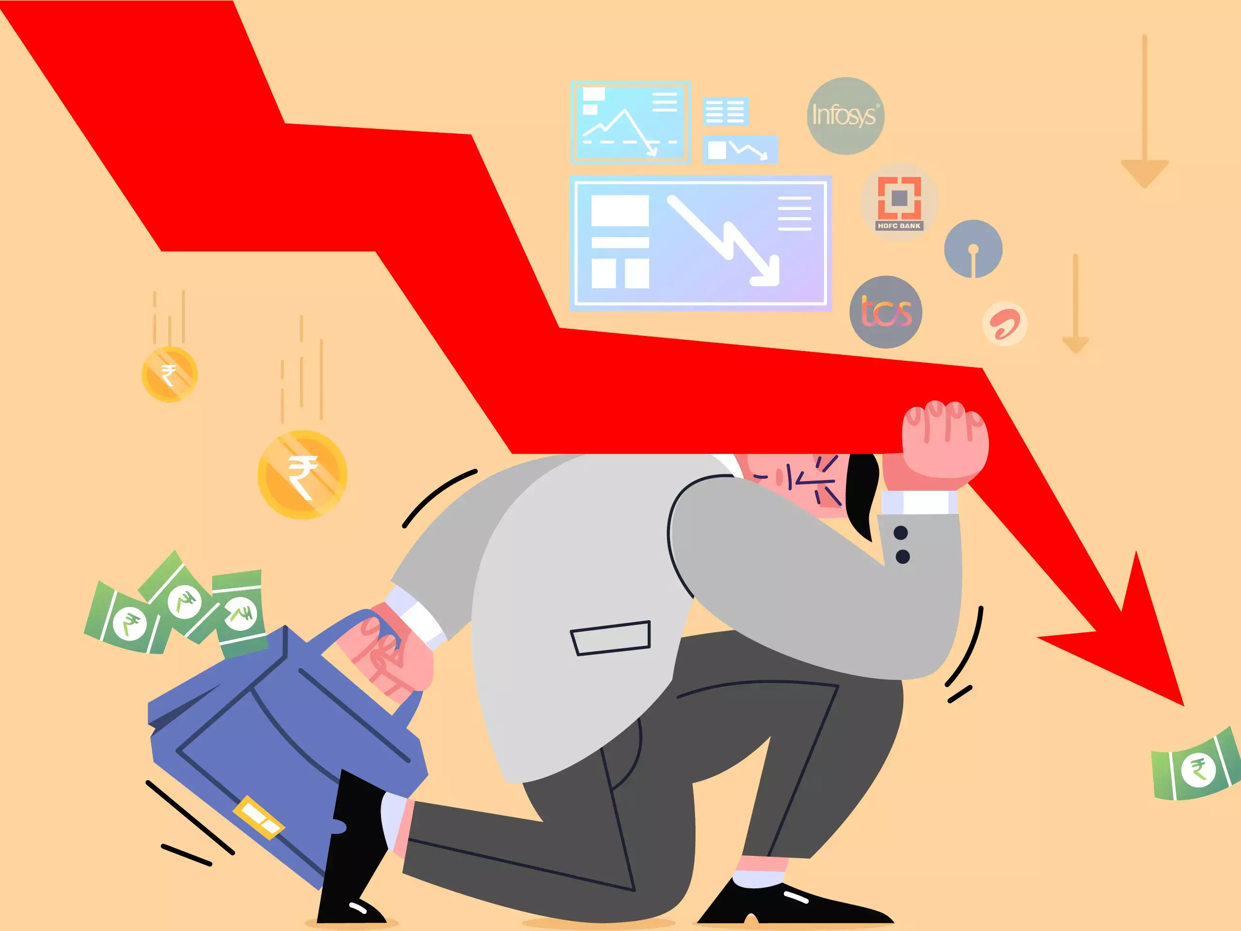 വമ്പന്മാരിൽ എട്ടിനും മൂലധന മൂല്യം ഒരു ലക്ഷം കോടി രൂപ നഷ്ടം