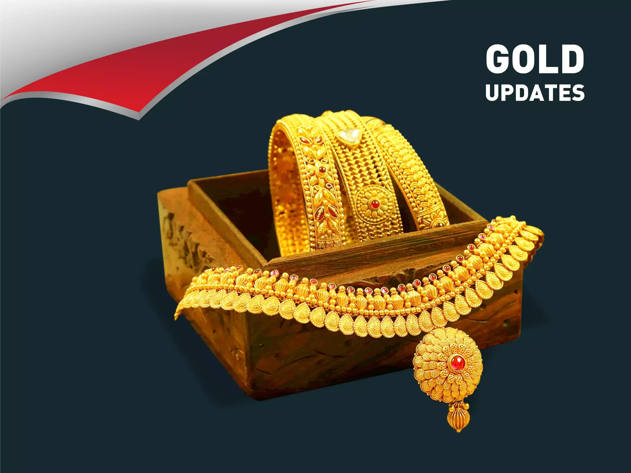 Gold chain and bangles