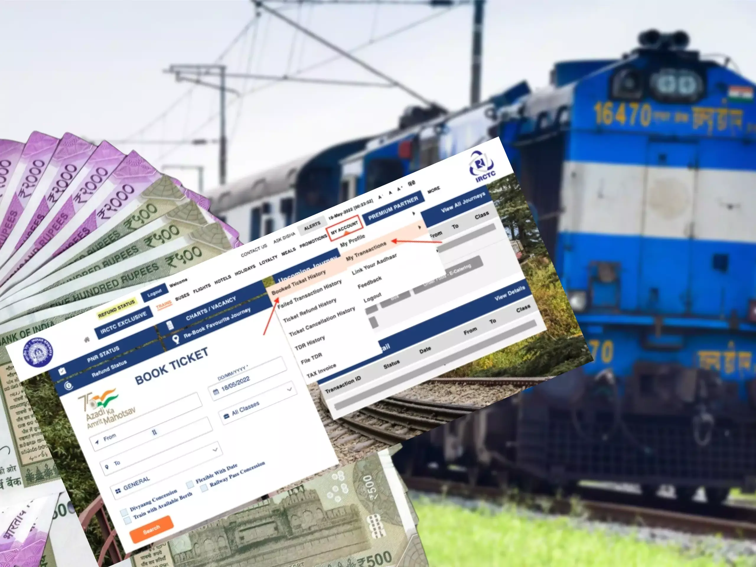 income from railway ticket cancellation