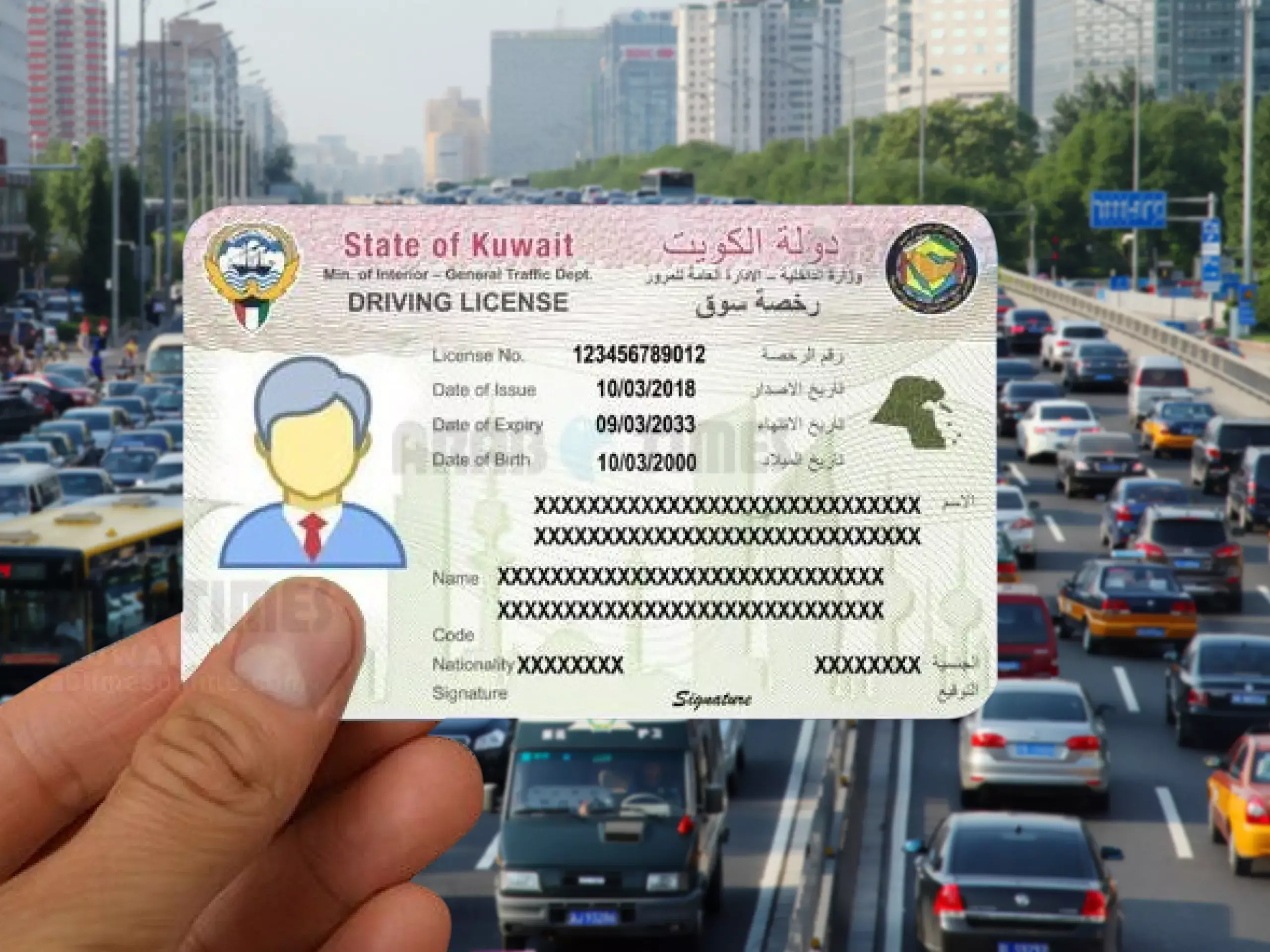 kuwait with restrictions on granting driving license to expatriates