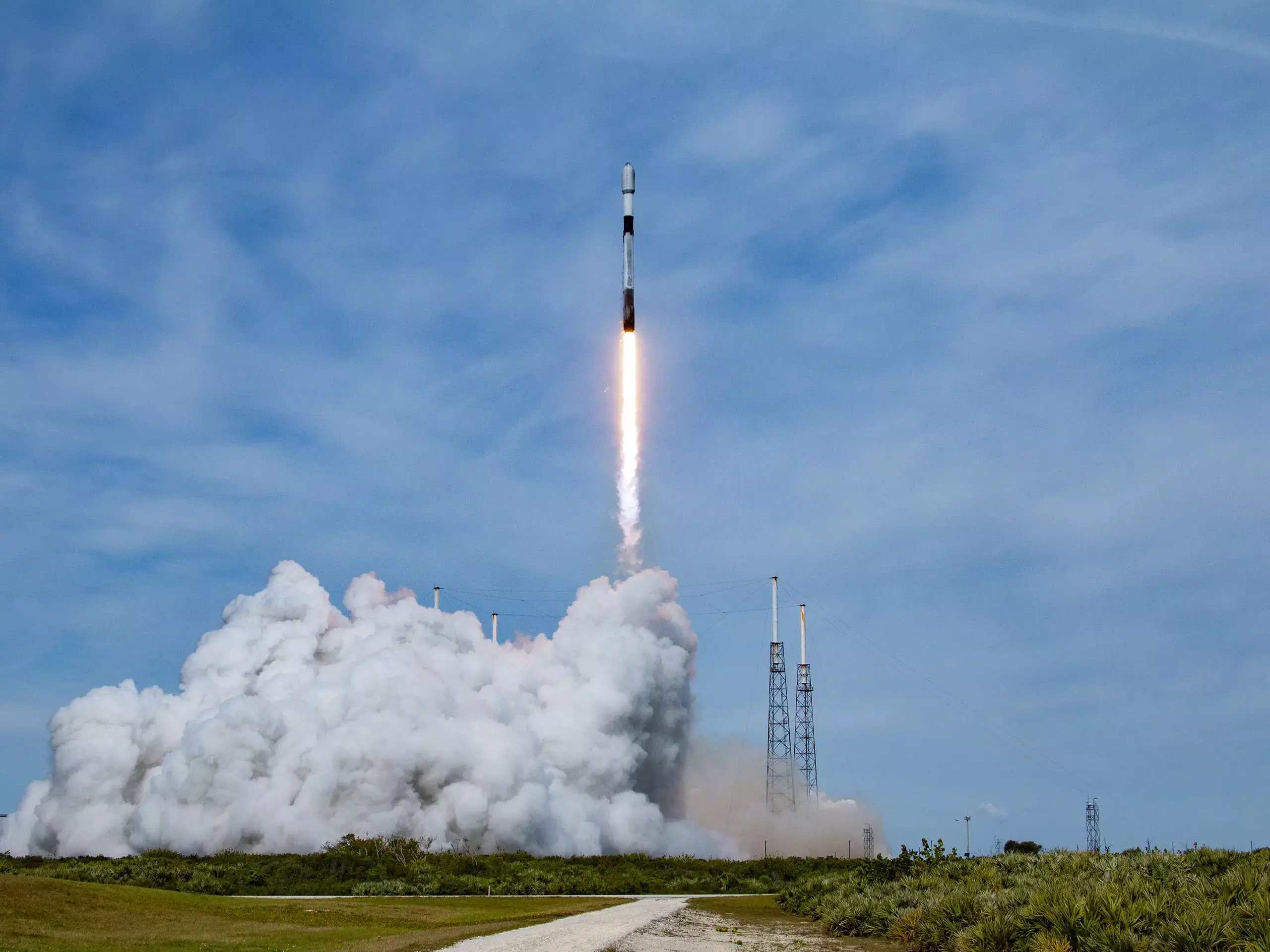 musks spacex launches 21 starlink satellites