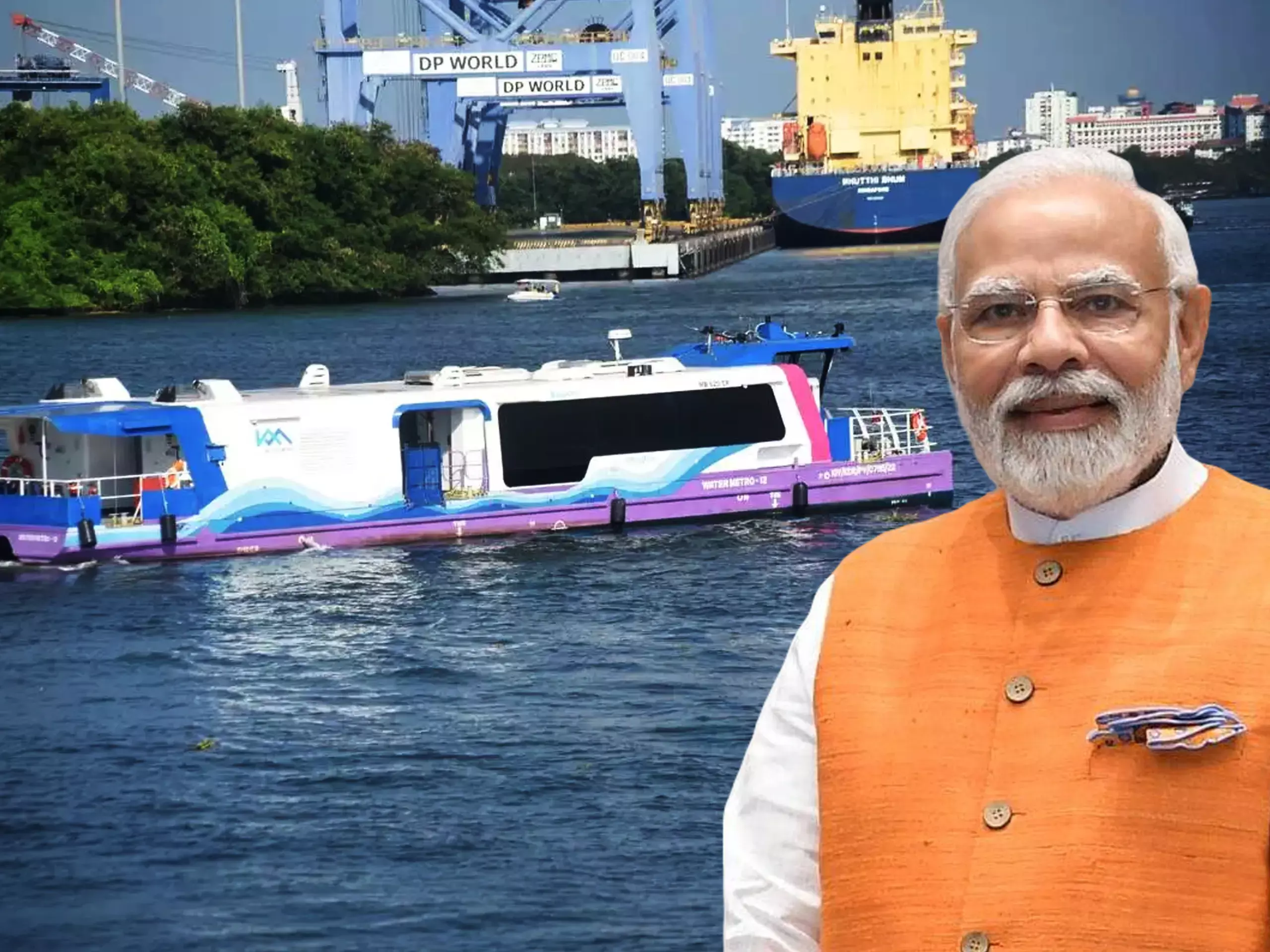 കൊച്ചിയെ പ്രശംസിച്ച് മോദിയുടെ ട്വീറ്റ്; വാട്ടര്‍ മെട്രോ ഉദ്ഘാടനം നാളെ