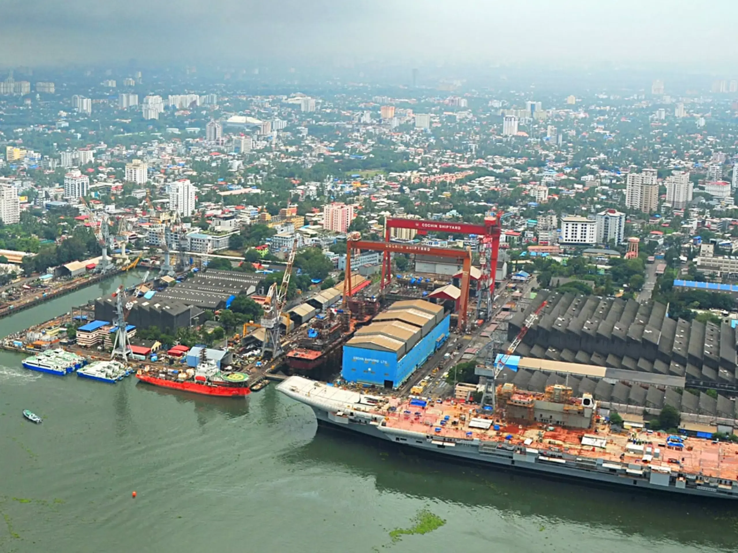 cargo ships leave kochi coast