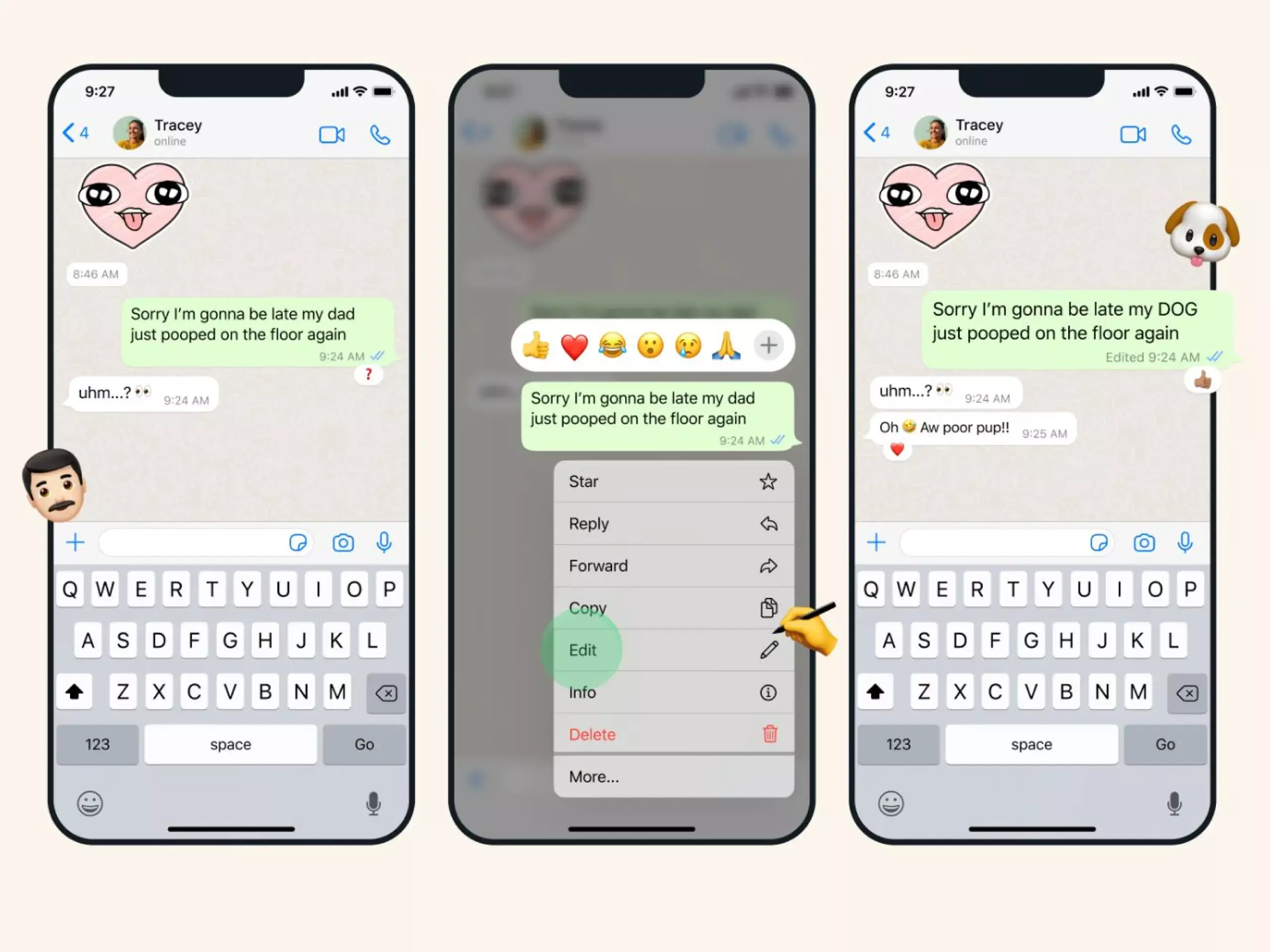 വാട്സാപ്പ് മെസ്സേജിൽ ഇനി  തെറ്റ് വന്നാലും തിരുത്താം