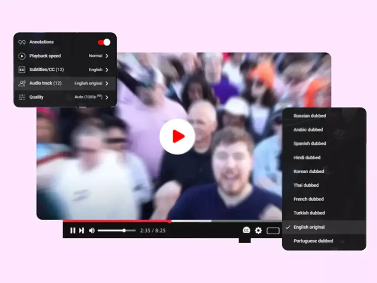 വിവിധ ഭാഷകളിലേക്ക് യു ട്യൂബ് വീഡിയോകൾ ഡബ്ബ് ചെയ്യാം; എഐ ടൂളിൽ വരുമാനം വാരിക്കൂട്ടാം വിവിധ ഭാഷകളിലേക്ക് യു ട്യൂബ് വീഡിയോകൾ ഡബ്ബ് ചെയ്യാം; എഐ ടൂളിൽ വരുമാനം വാരിക്കൂട്ടാം