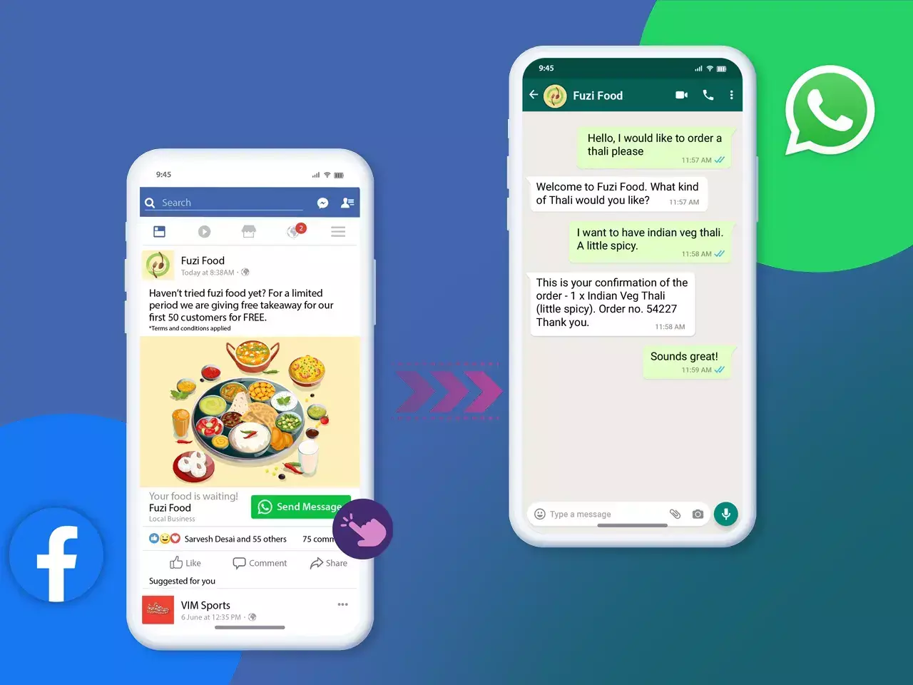 advertising on facebook through whatsapp business