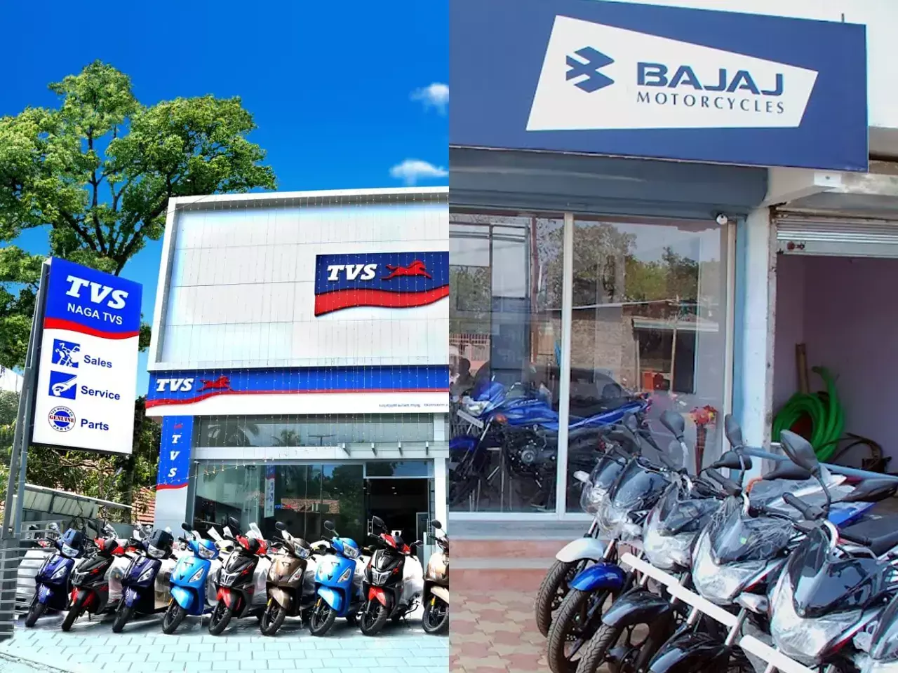 june sales tvs gains bajaj declines