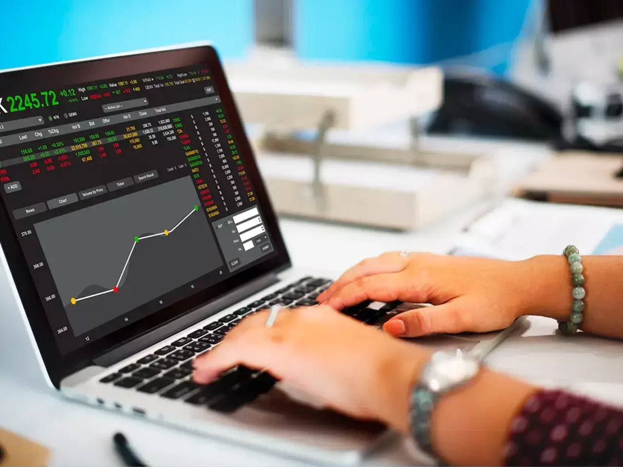 global trend was reflected; gains in both markets