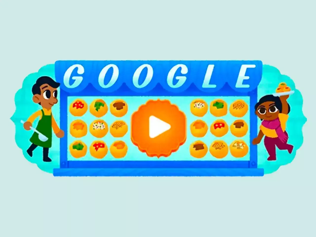 google doodle celebrating pani puri