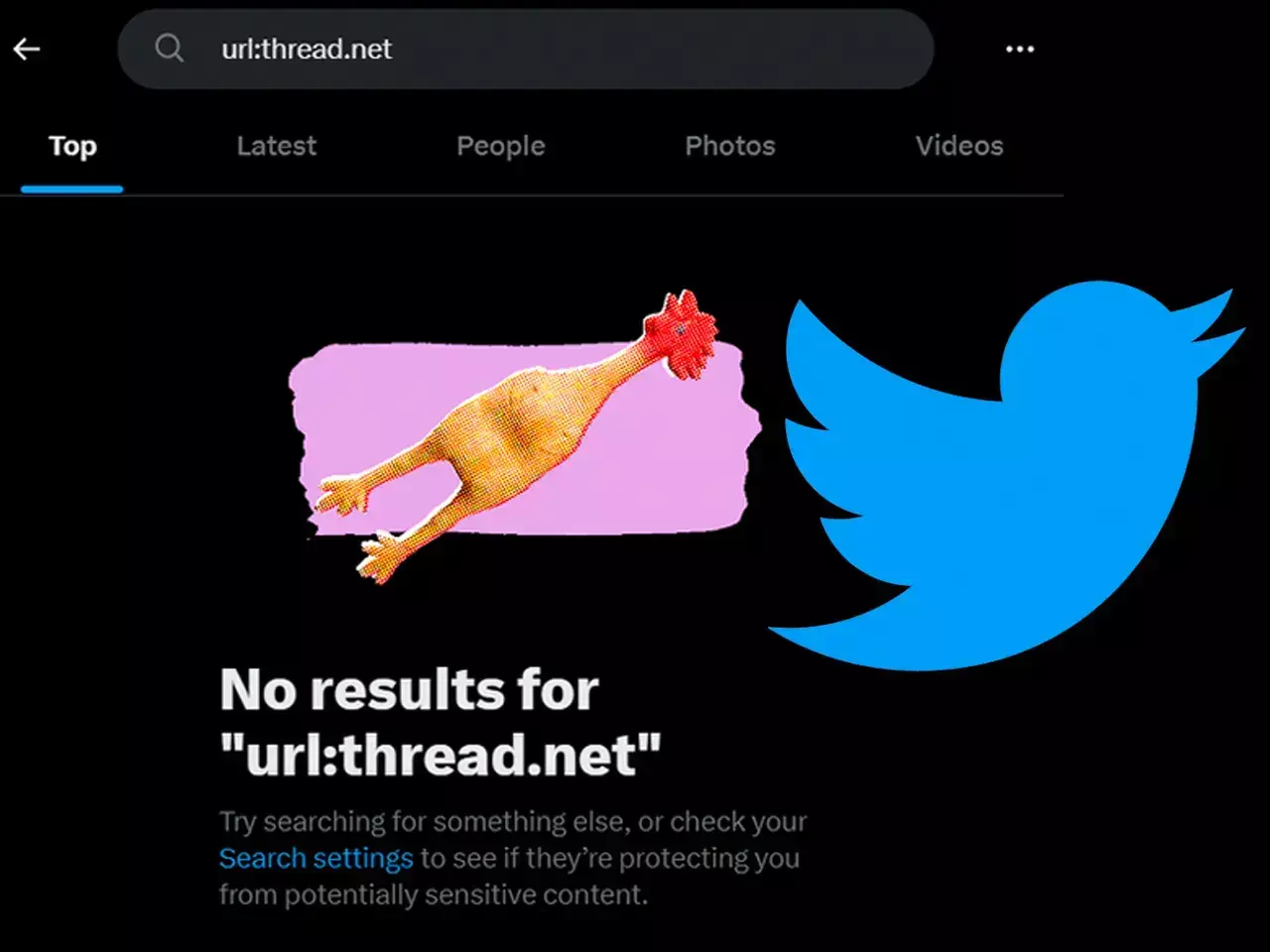 dont look for threads links on twitter