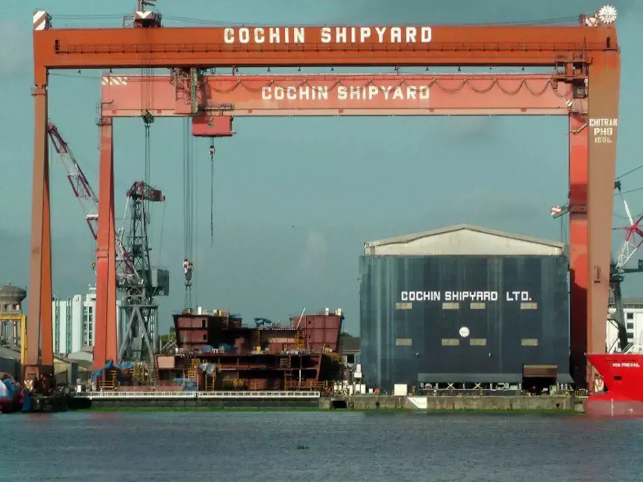 cochin shipyard has been elevated to schedule a