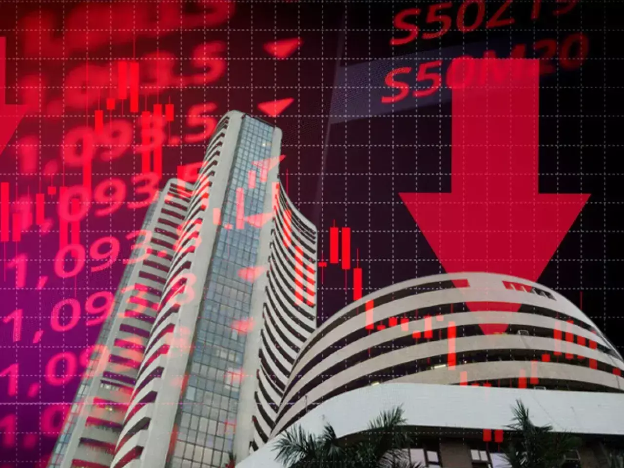 sensex and nifty with heavy fall