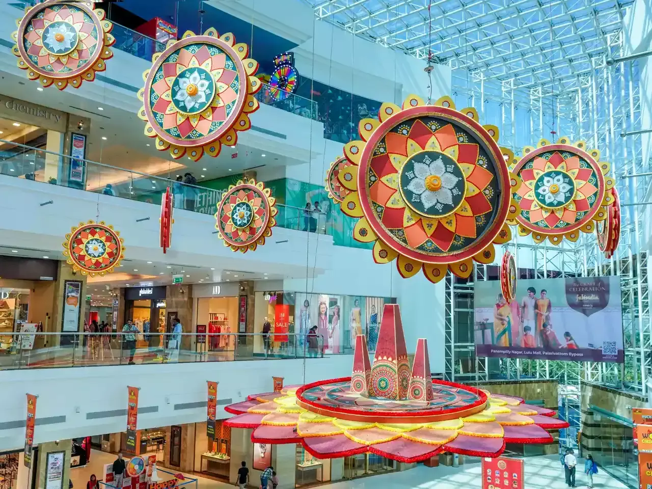 world record for hanging flowers at lulu mall
