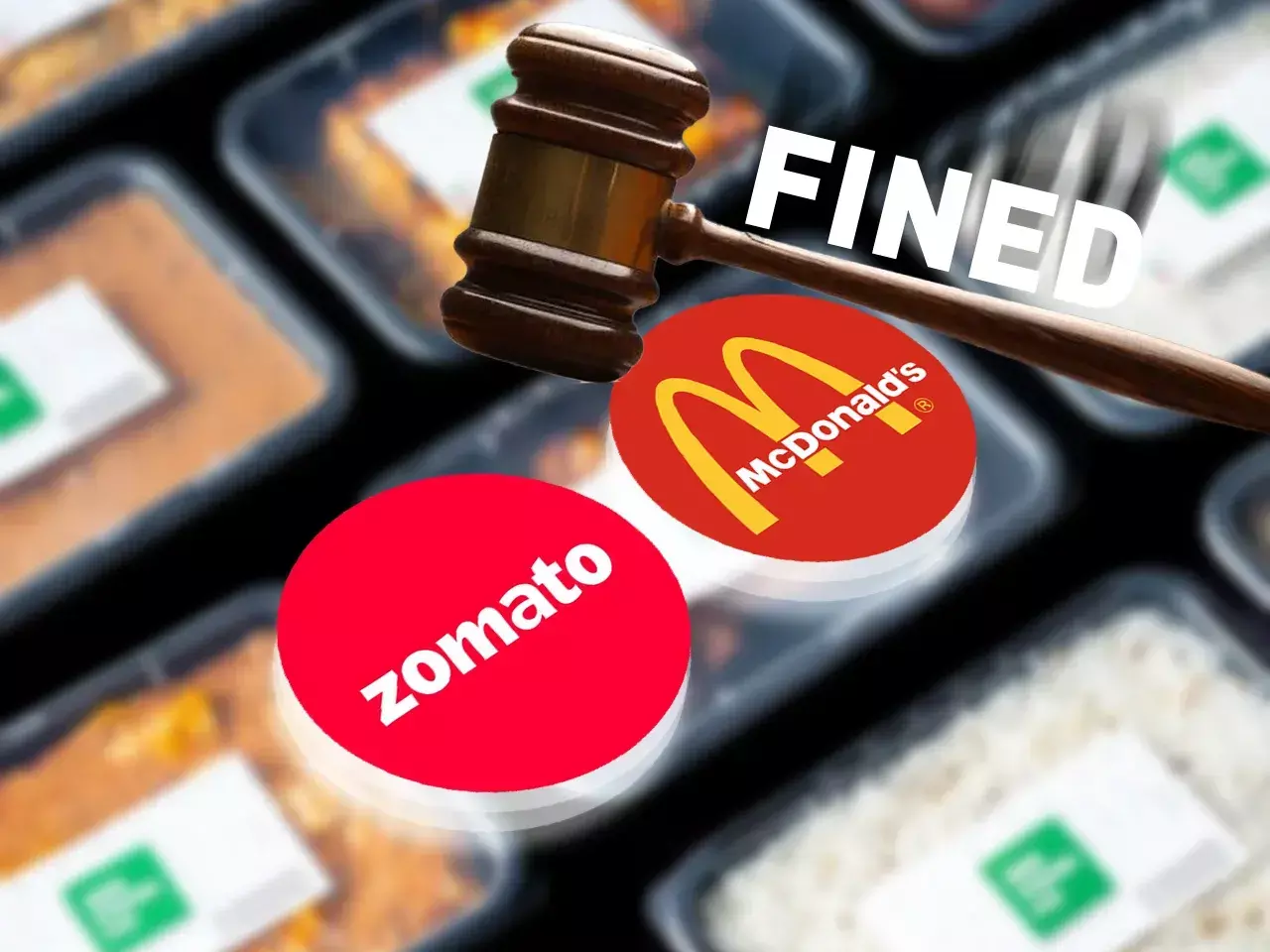 non-veg food instead of veg zomato and mcdonalds fined