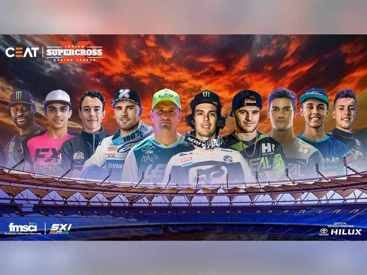 120 players in seat indian supercross racing league