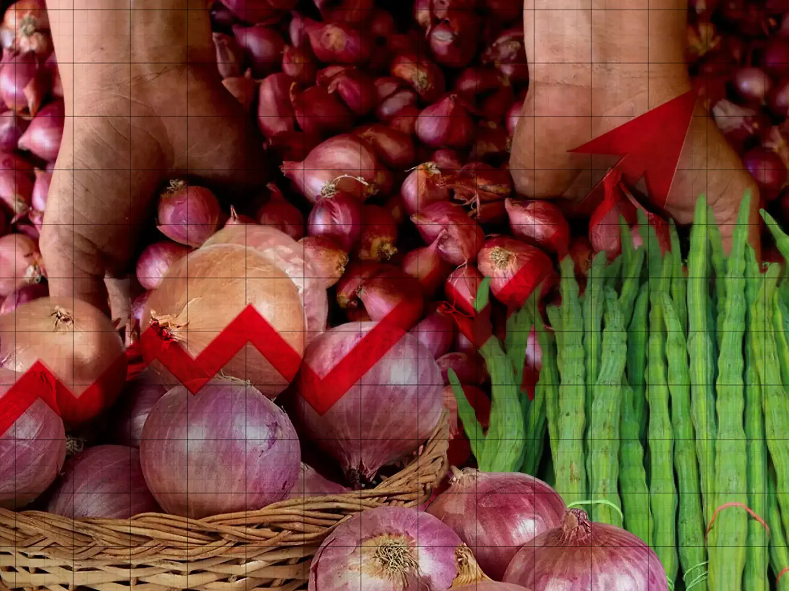 onion, small onion and drumstick prices up