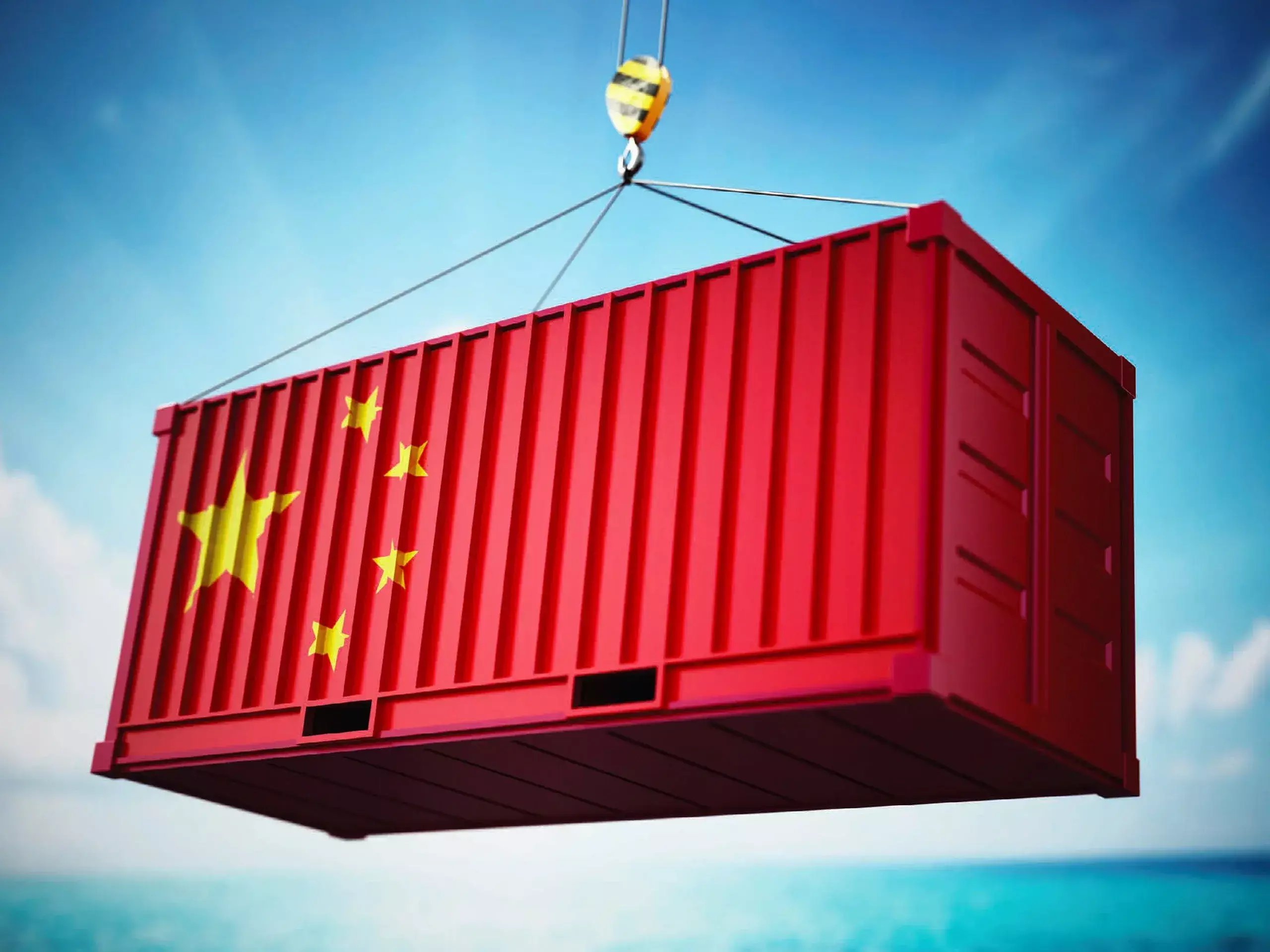 china with a decline in exports