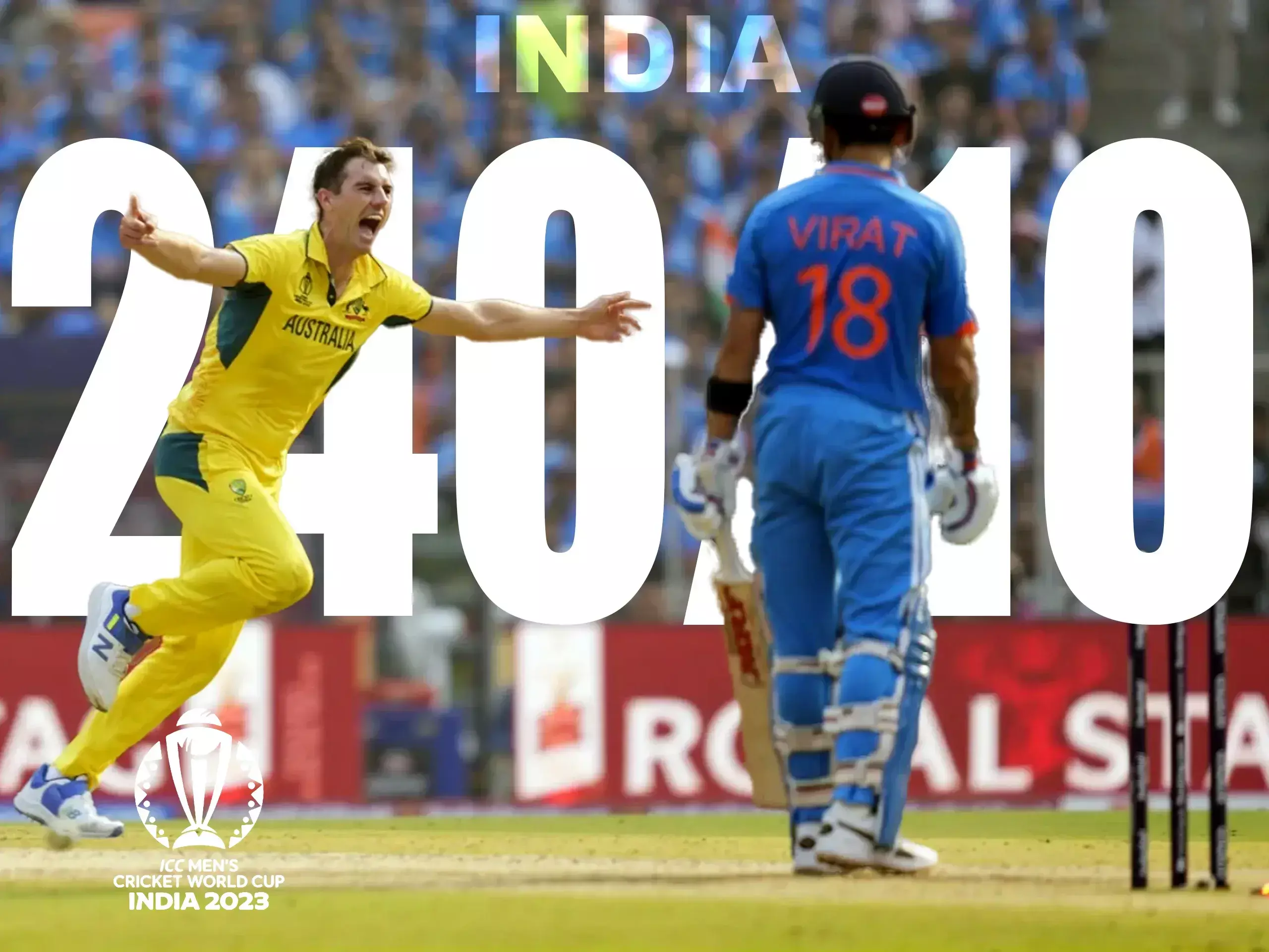 india set a winning target of 241 runs in front of australia