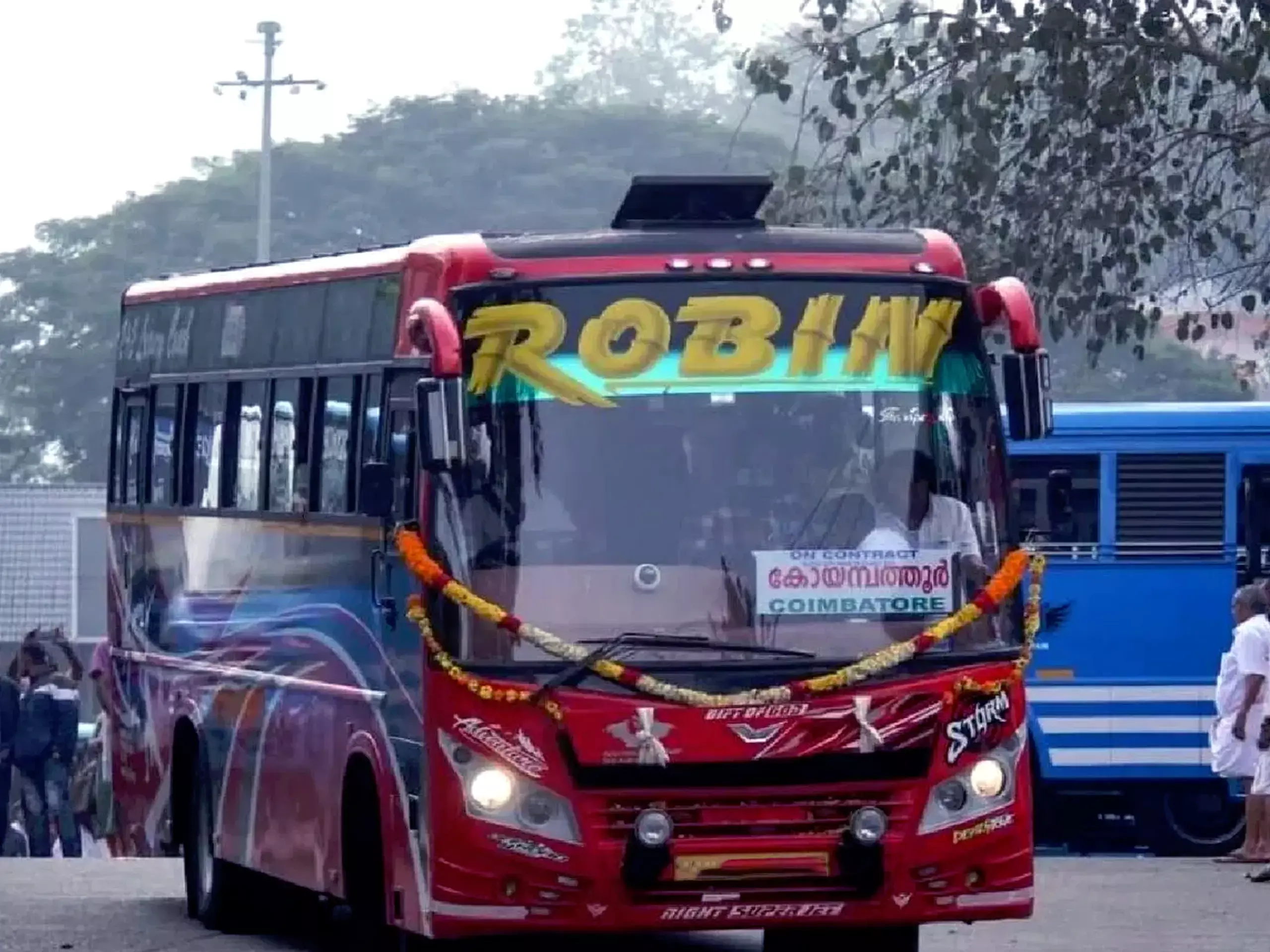 Private buses to Sabarimala and private bus owners following