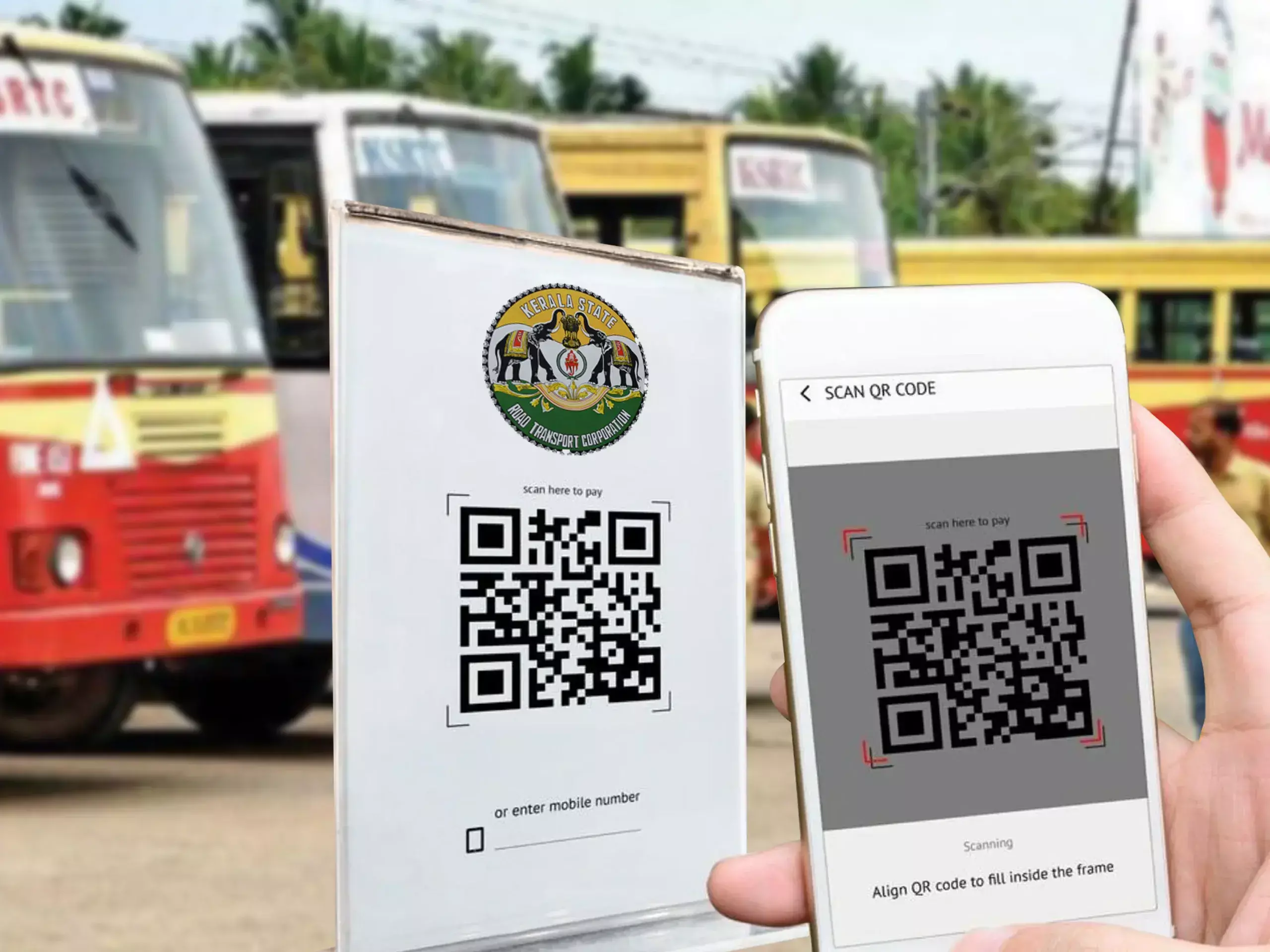 ksrtc tickets can now be purchased through upi and qr code