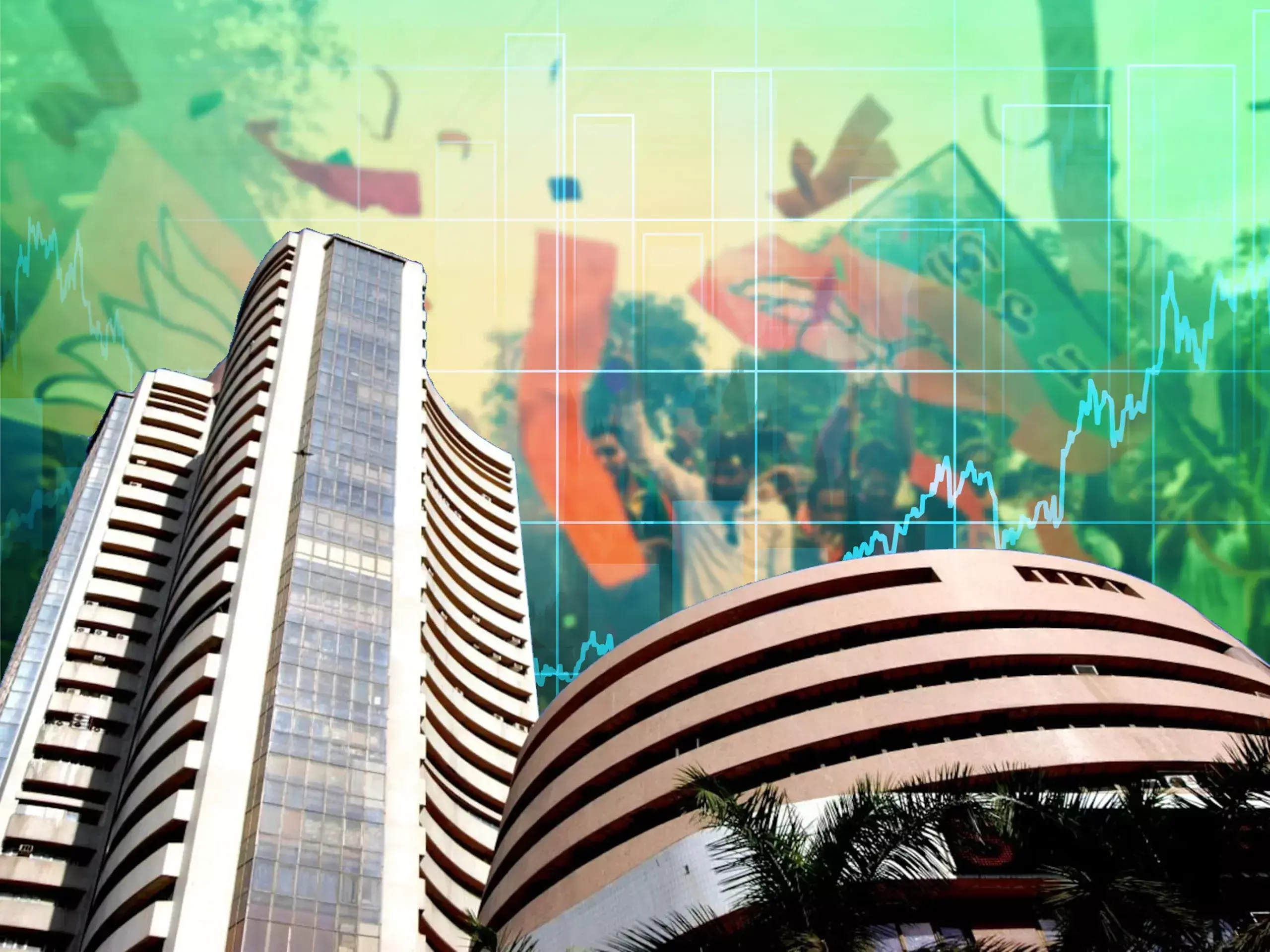 indices celebrate bjp victory, adani shares gained