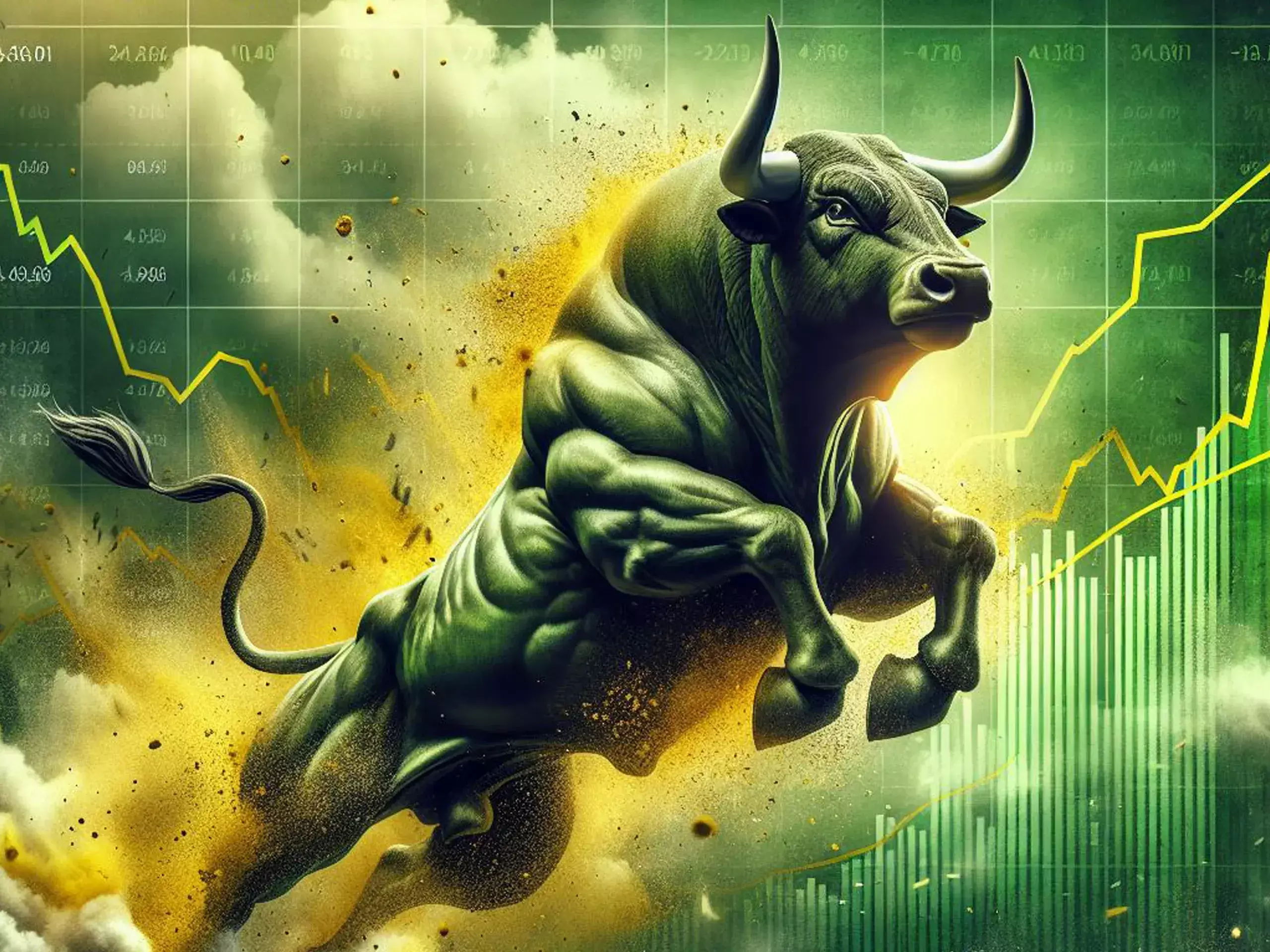 bulls leaping to new distances, sensex and nifty gain over 2%