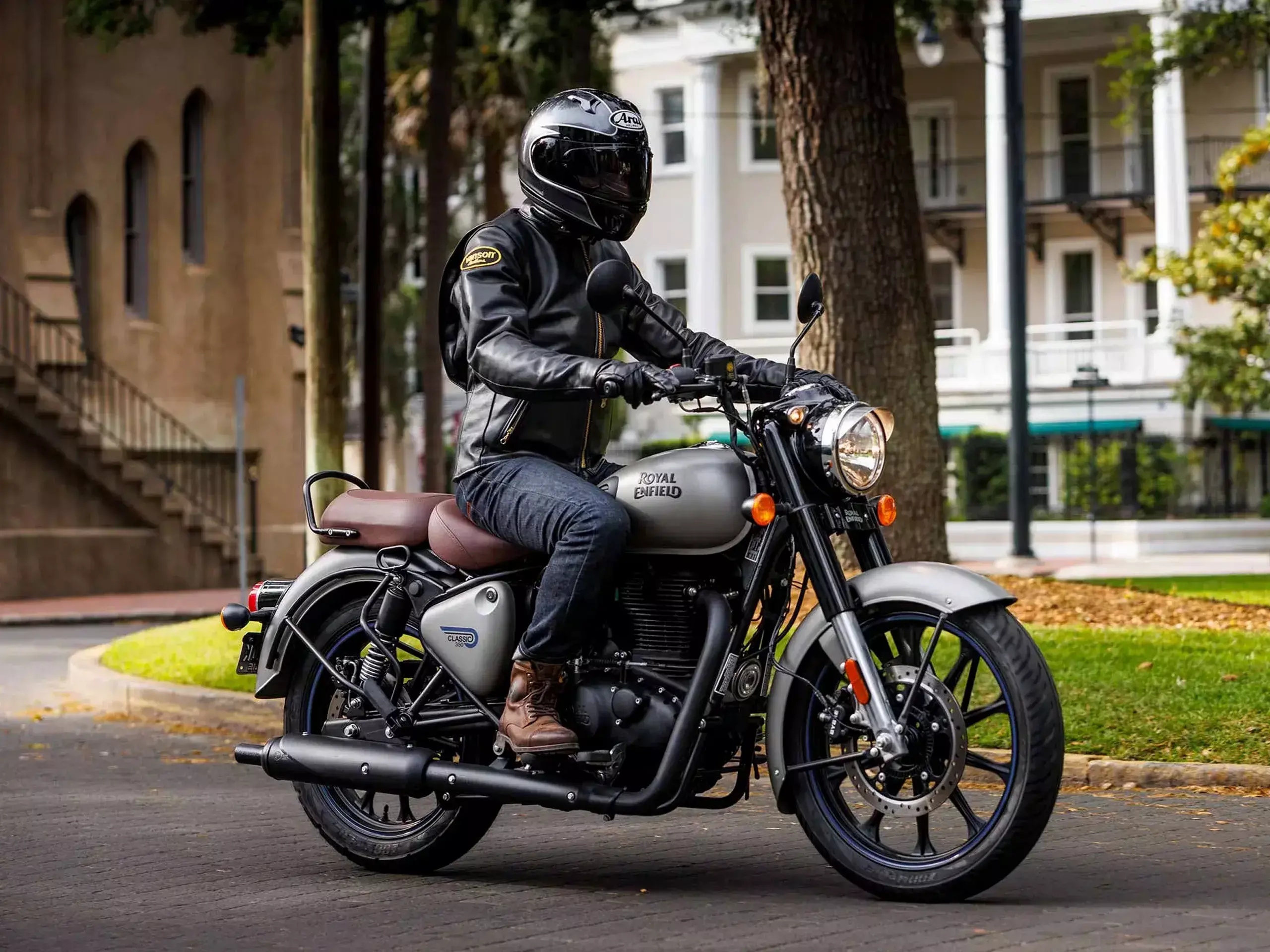 enfield has partnered with us brand to launch helmet and jacket