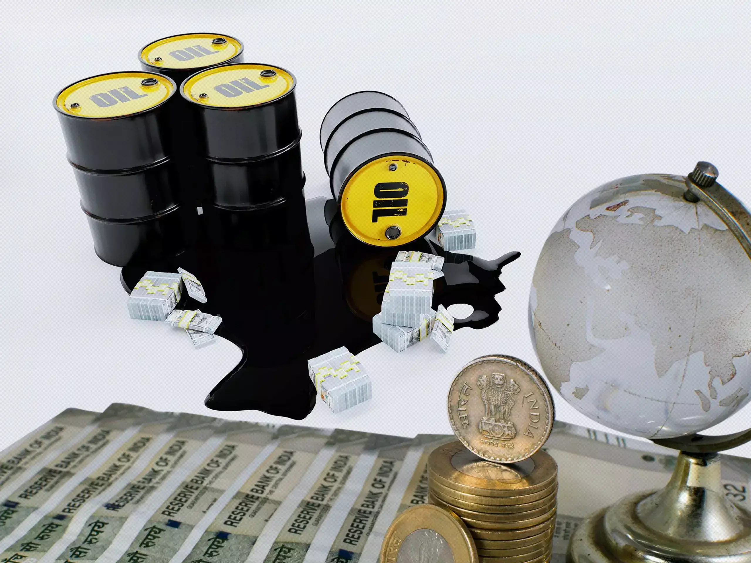 even as crude prices soar, the rupee remains unchanged