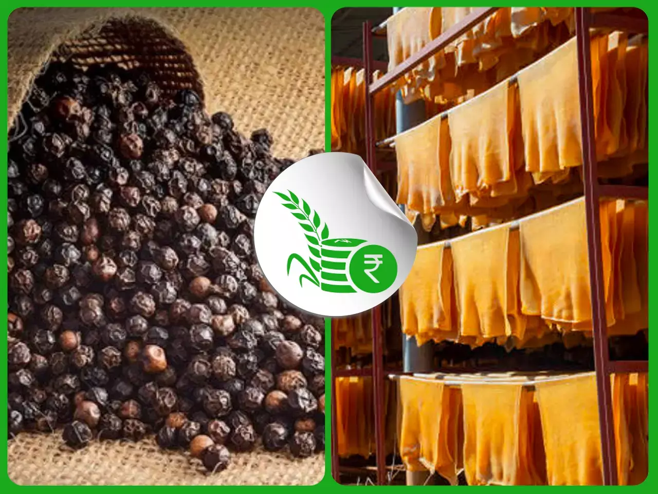 കുരുമുളകിന് നേട്ടം;  മാറ്റമില്ലാതെ റബര്‍വില