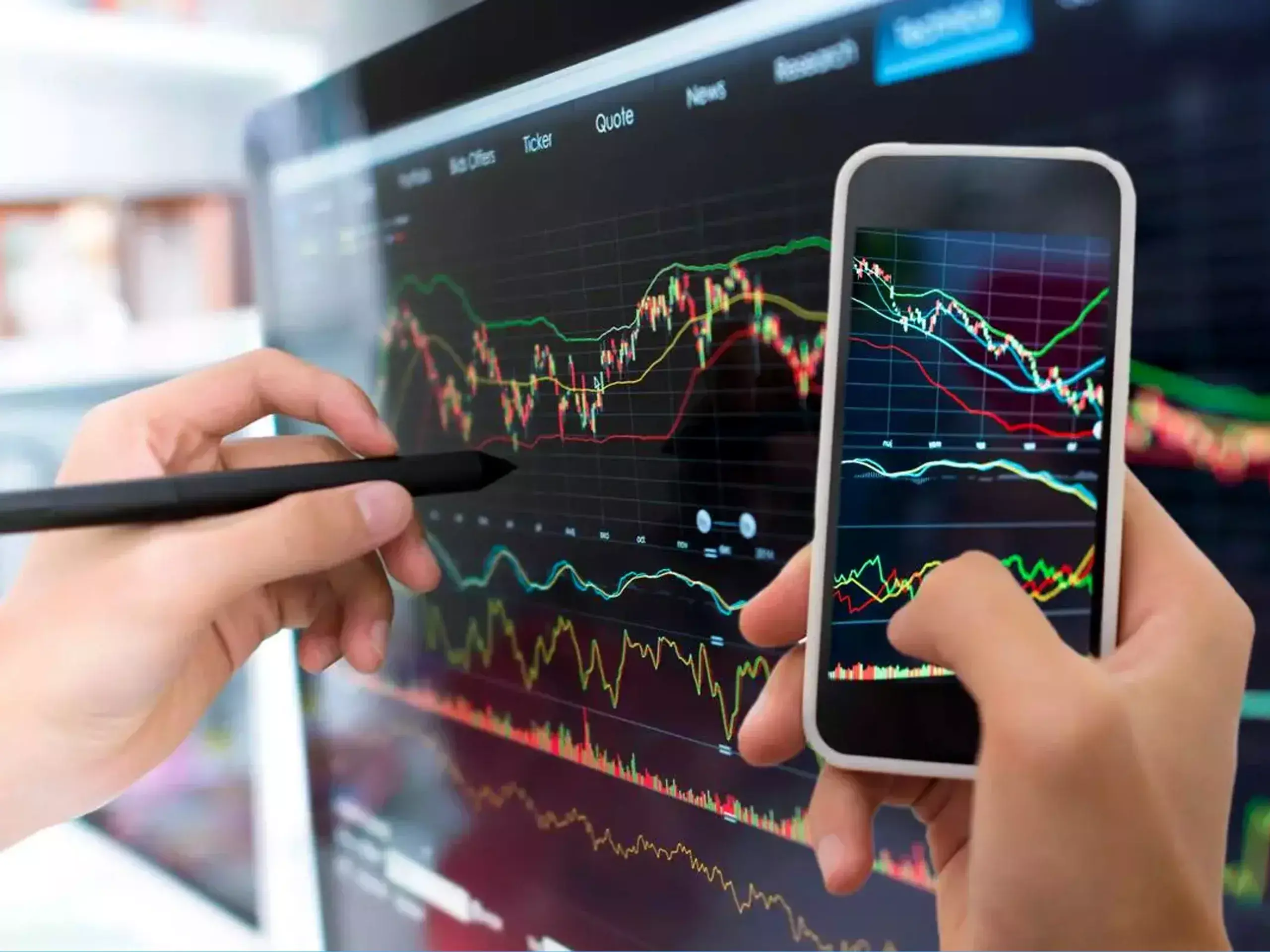 sensex and nifty trade in gains