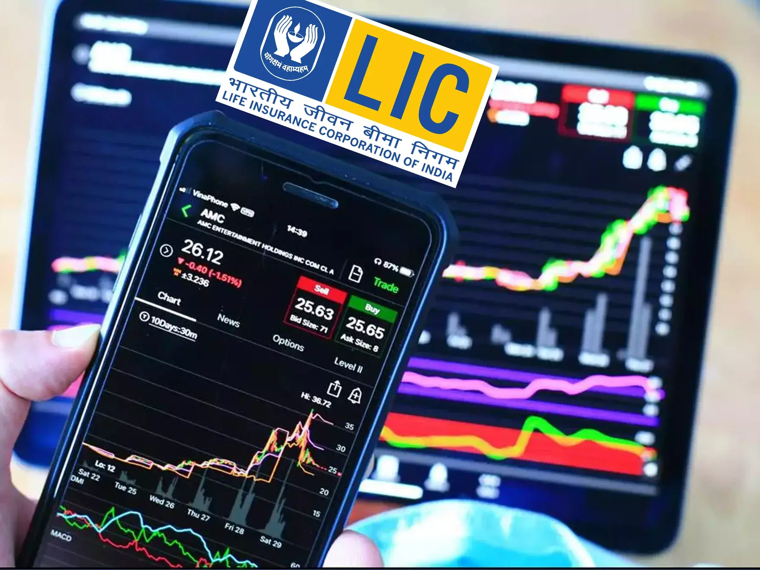 income tax demand notice, lic shares down