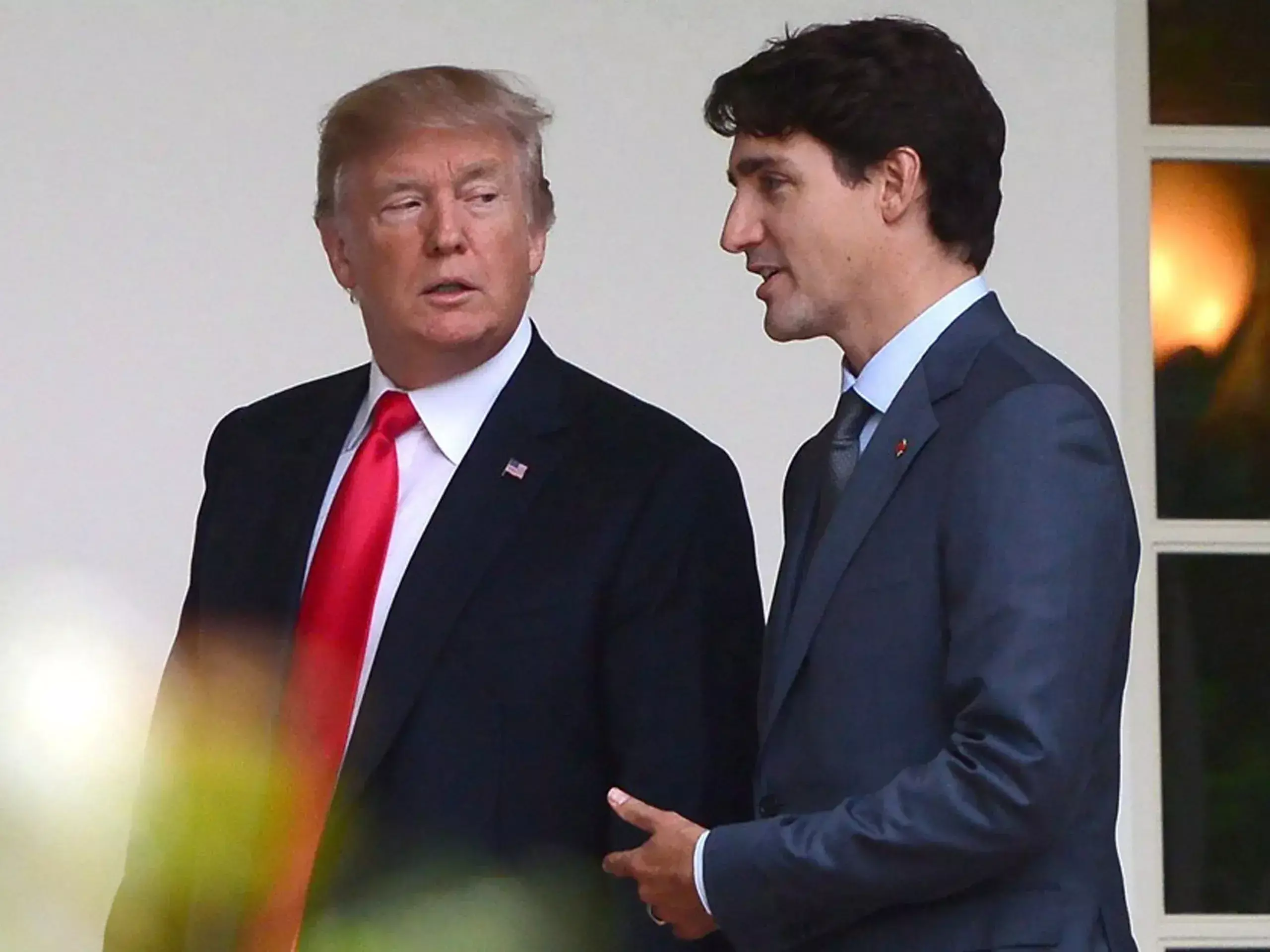 trudeau with remarks against trump trudeau with remarks against trump