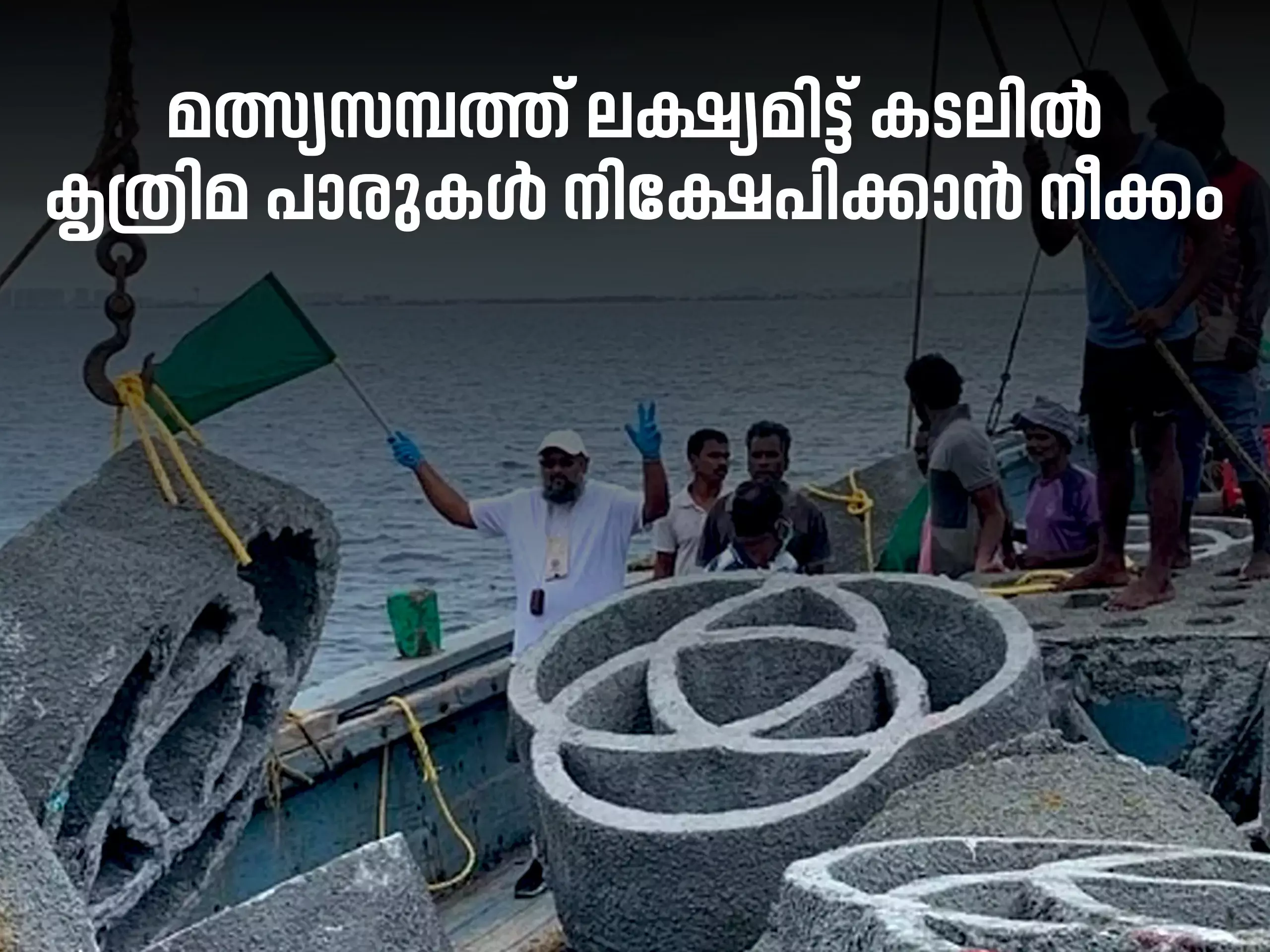 A move to deposit artificial reefs in the sea is aimed at fish stocks