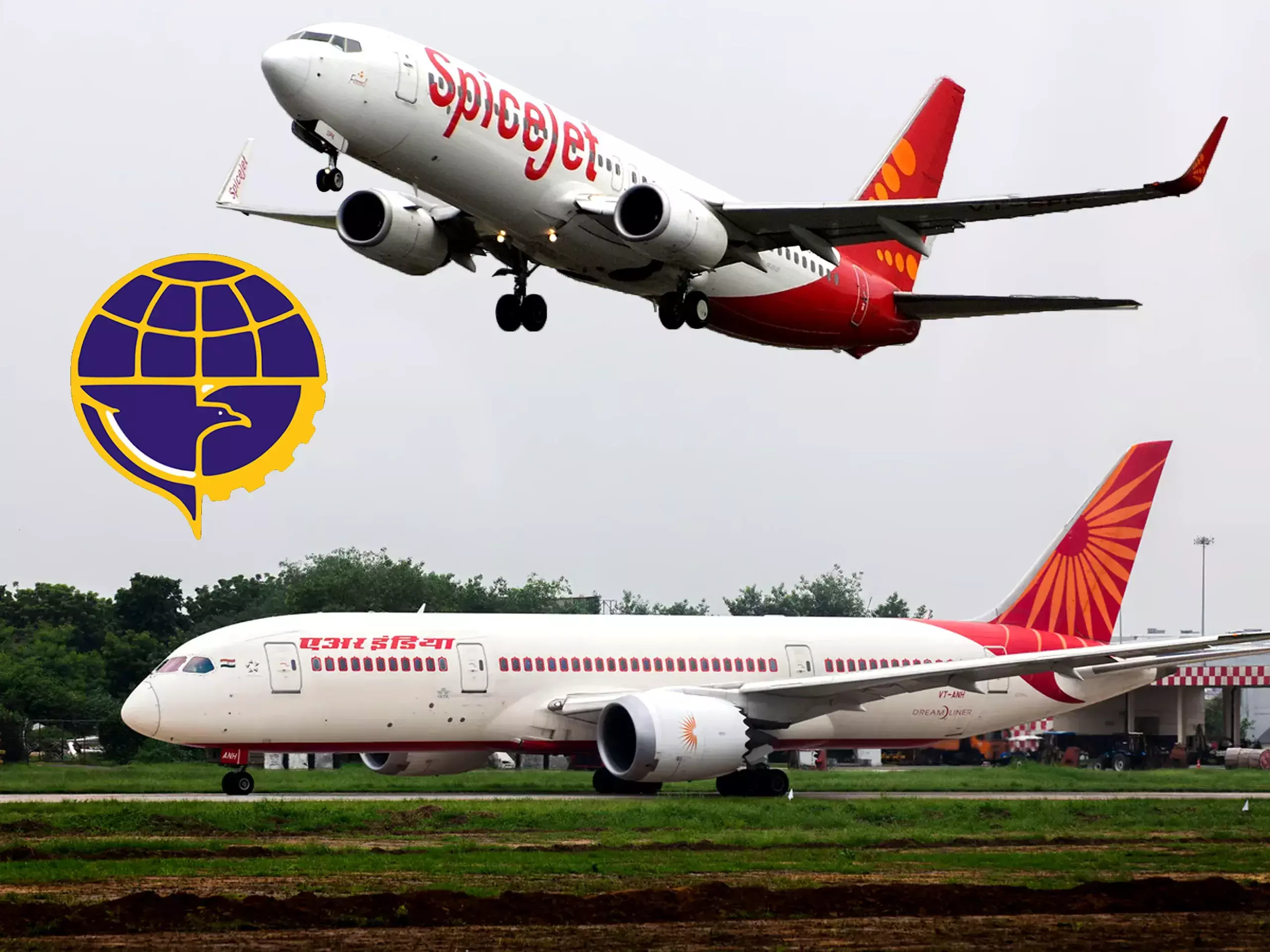 dgca punished to air india and spicejet
