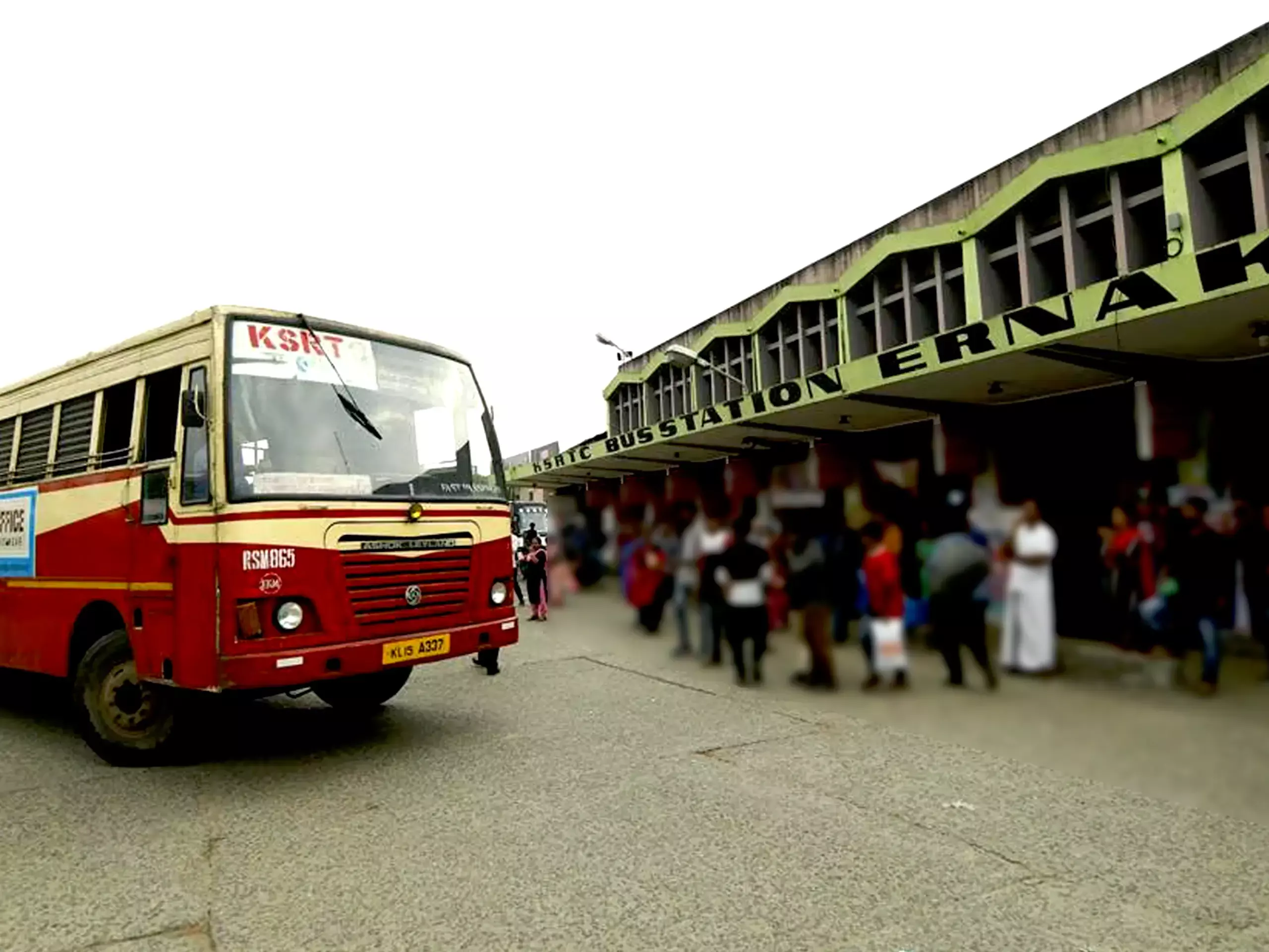 Ernakulam KSRTC stand renovation construction in February
