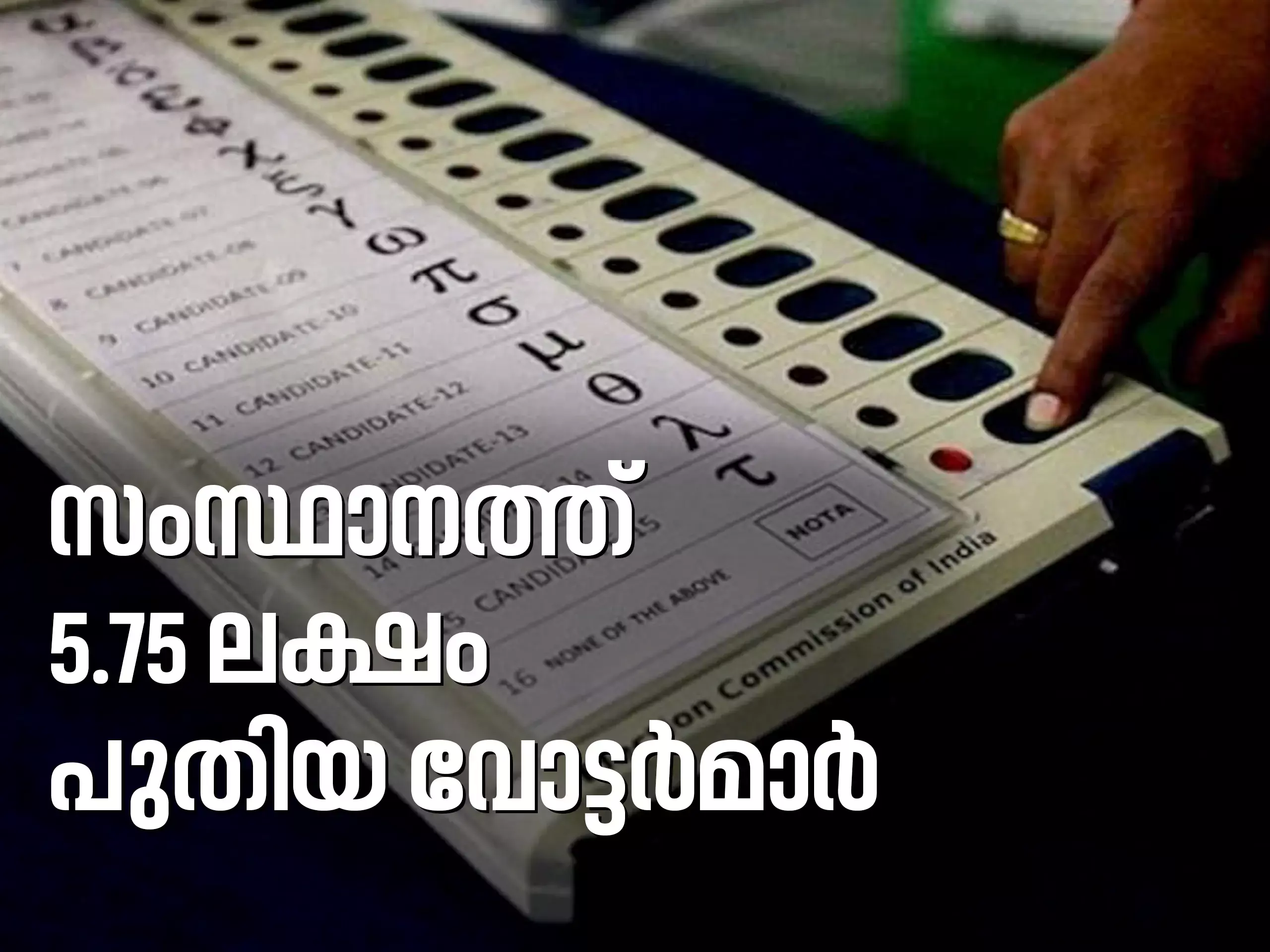 5.75 lakh new voters in the state