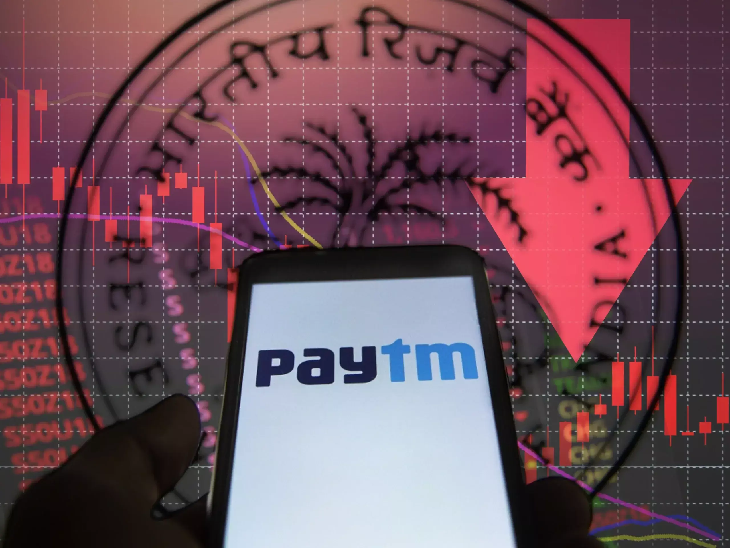 paytm stock falls due to rbi action, down 20%