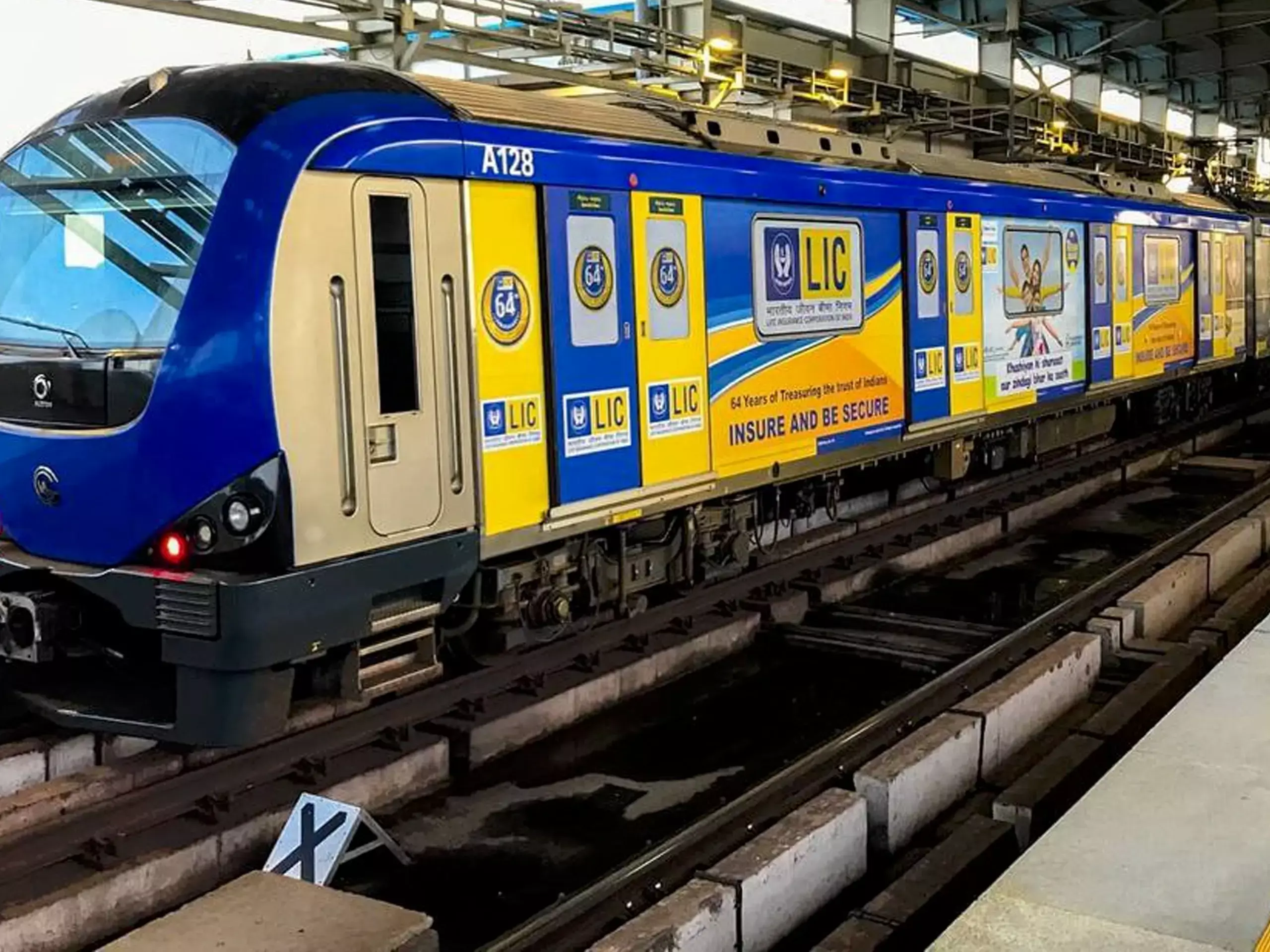 LIC Branding In Kochi Metro too, train with LIC advertisement will be flagged off on 23rd
