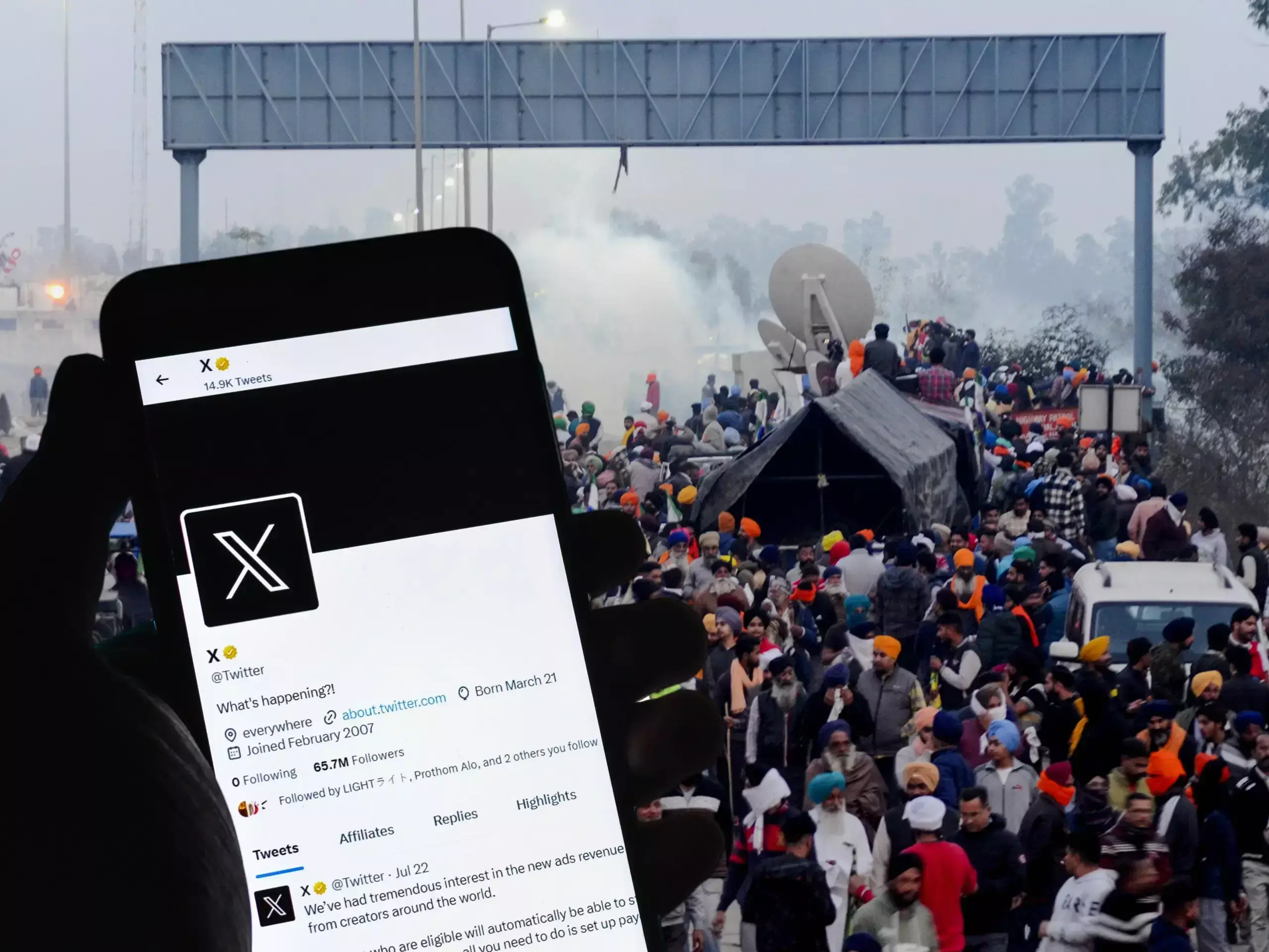 കര്‍ഷക പ്രതിഷേധം: ഇന്ത്യയുടെ ഉത്തരവില്‍ വിയോജിപ്പുമായി എക്‌സ്