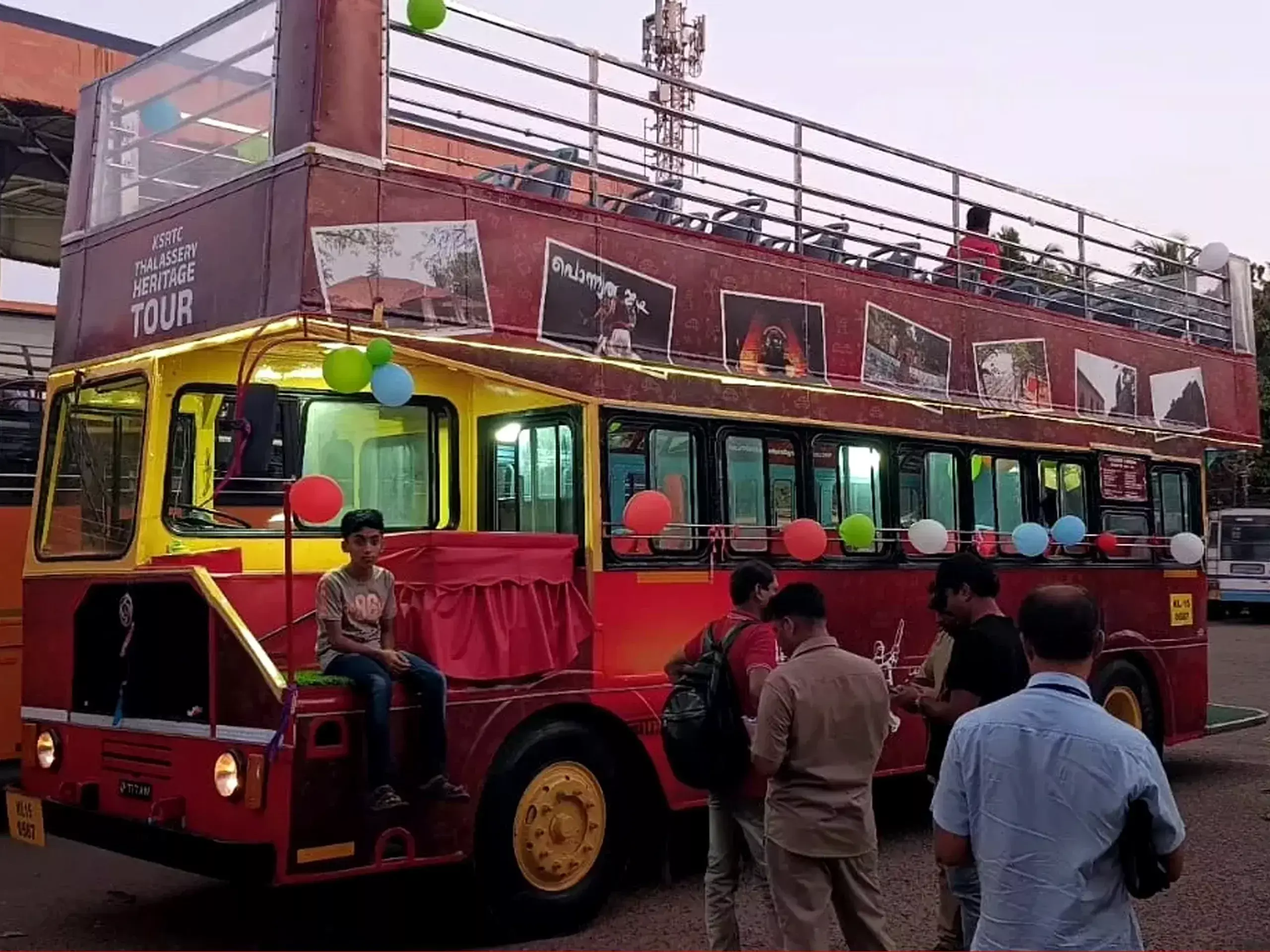 travel by ksrtc double decker bus for 7 hours