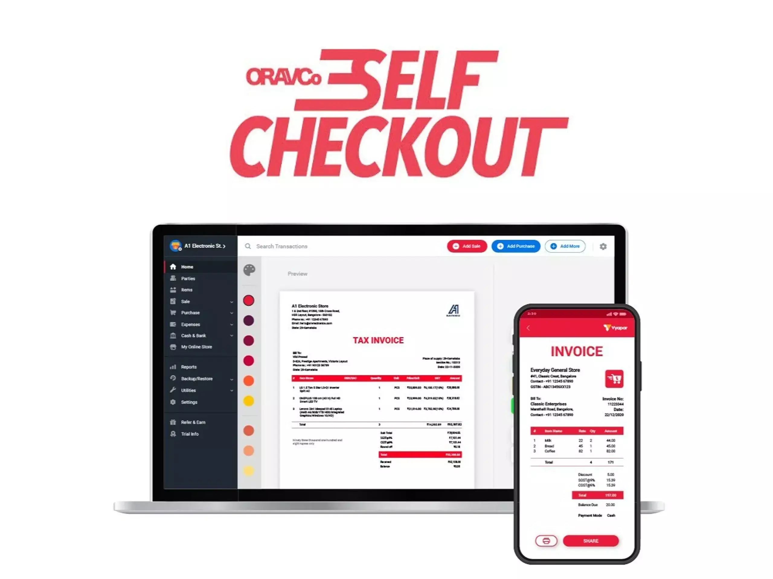 oravco with free software, no queuing to pay bills