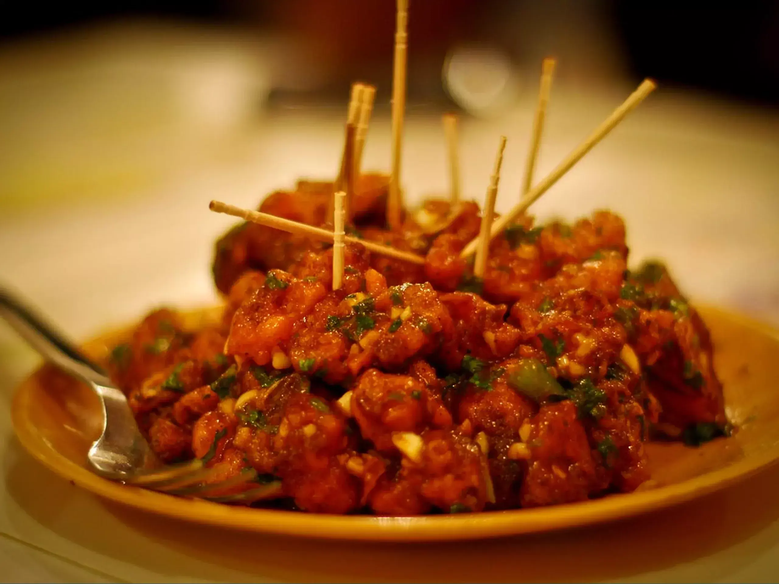 when the chemical is empty, it is colorless and tasteless, gobi manchurian