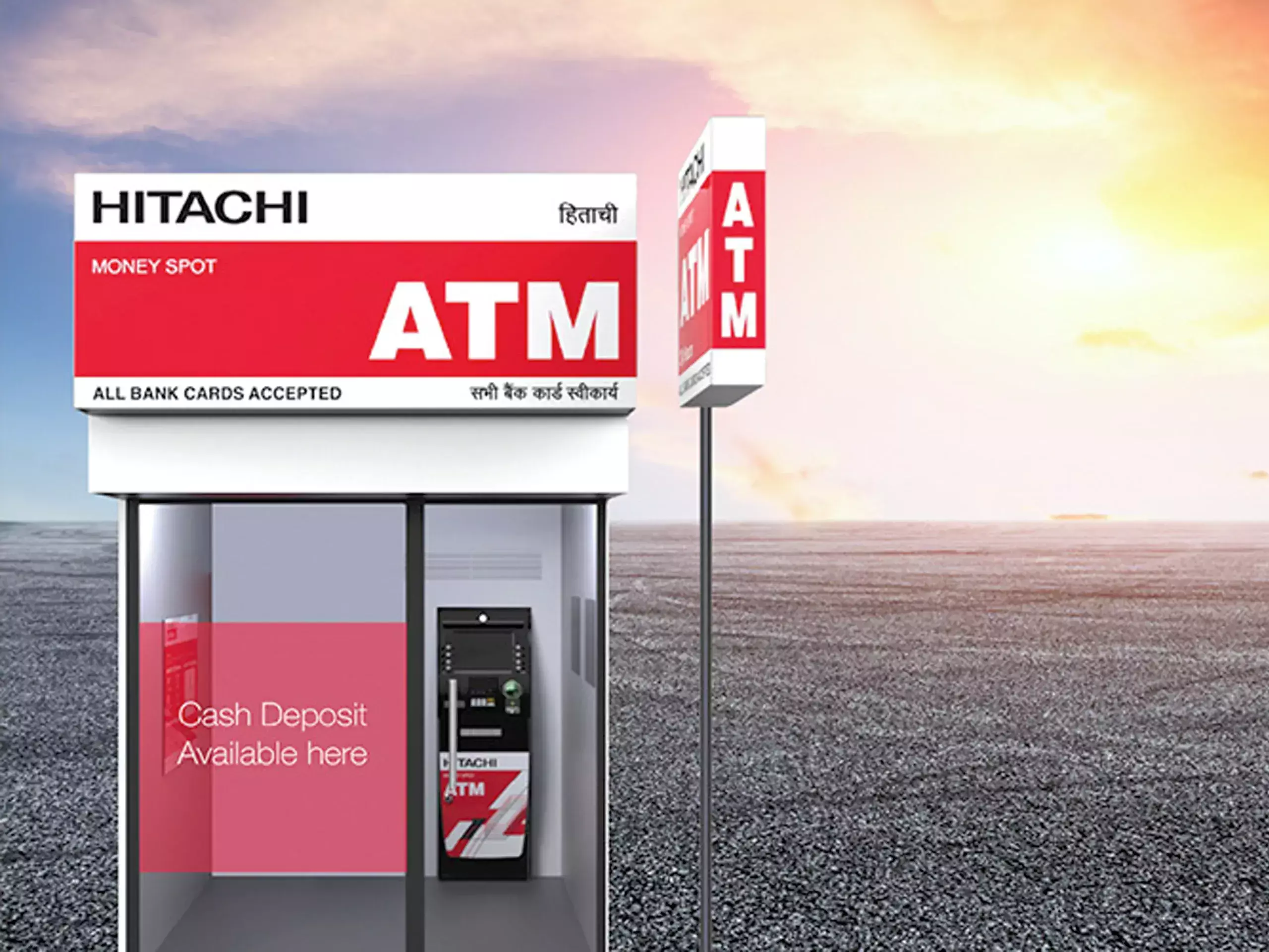 hitachi with 10,000 white label atm