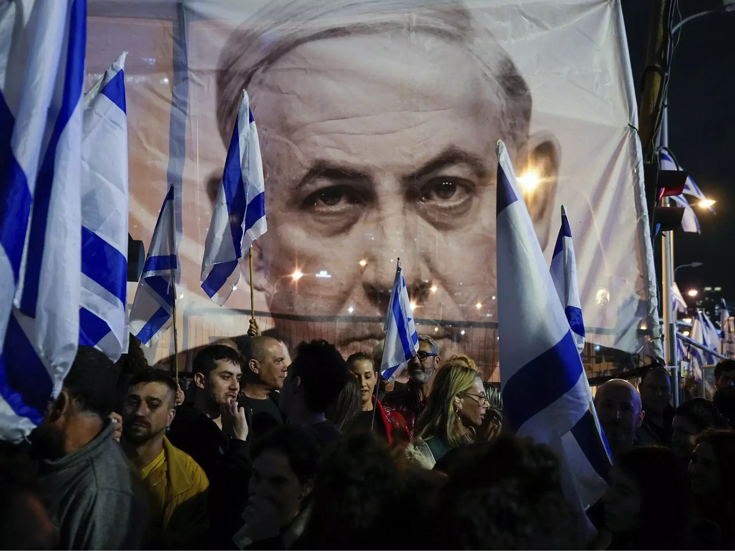 massive protest against netanyahu in israel
