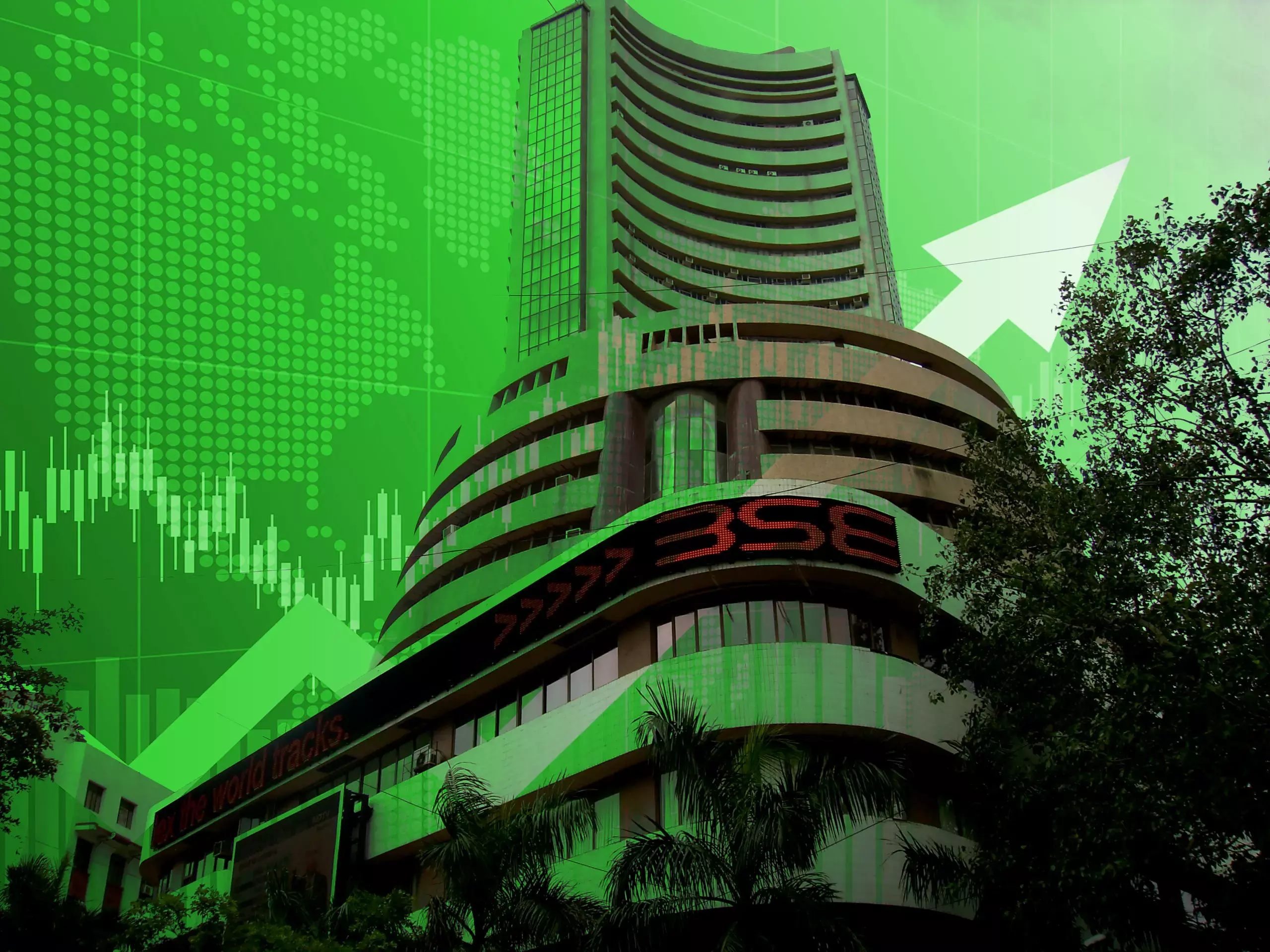 Domestic indexes followed the gains