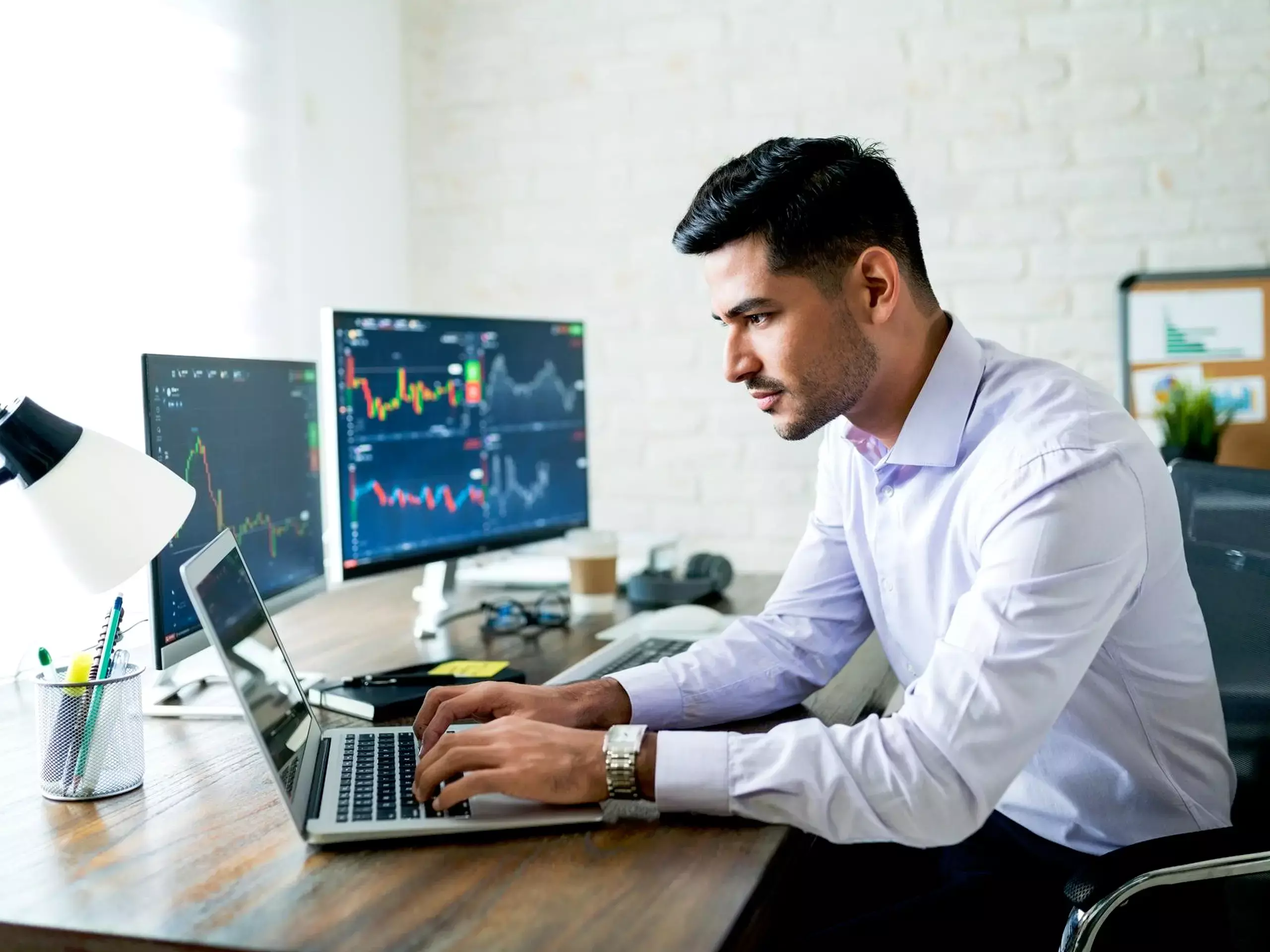 The market ended with a slight gain