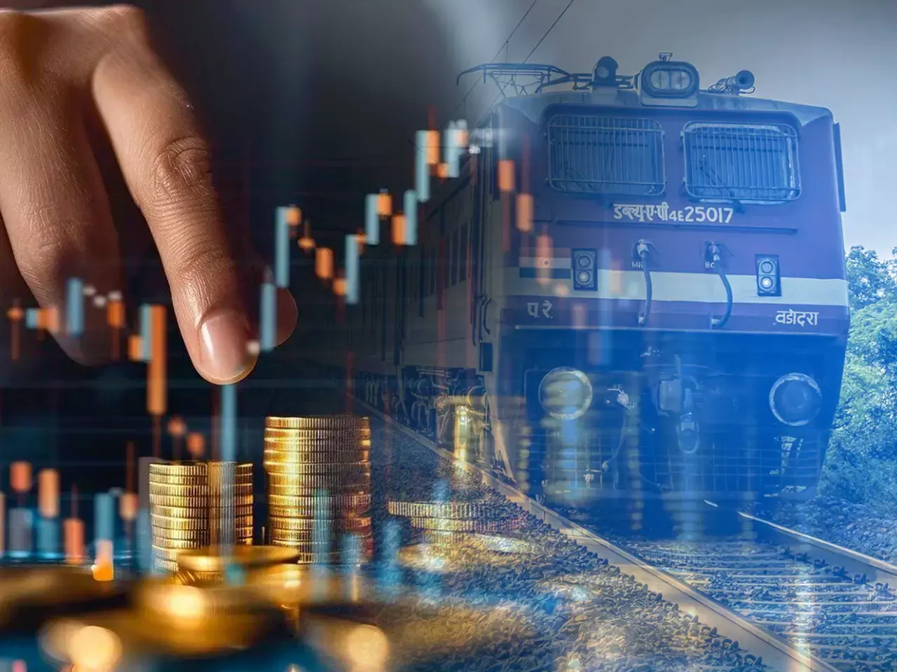 railway stock market hike