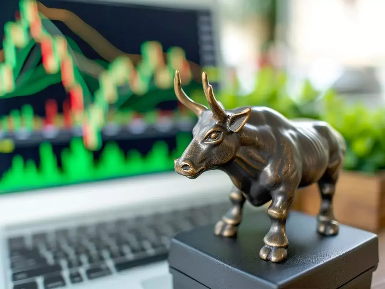 market followed the surge, the indices at record gains