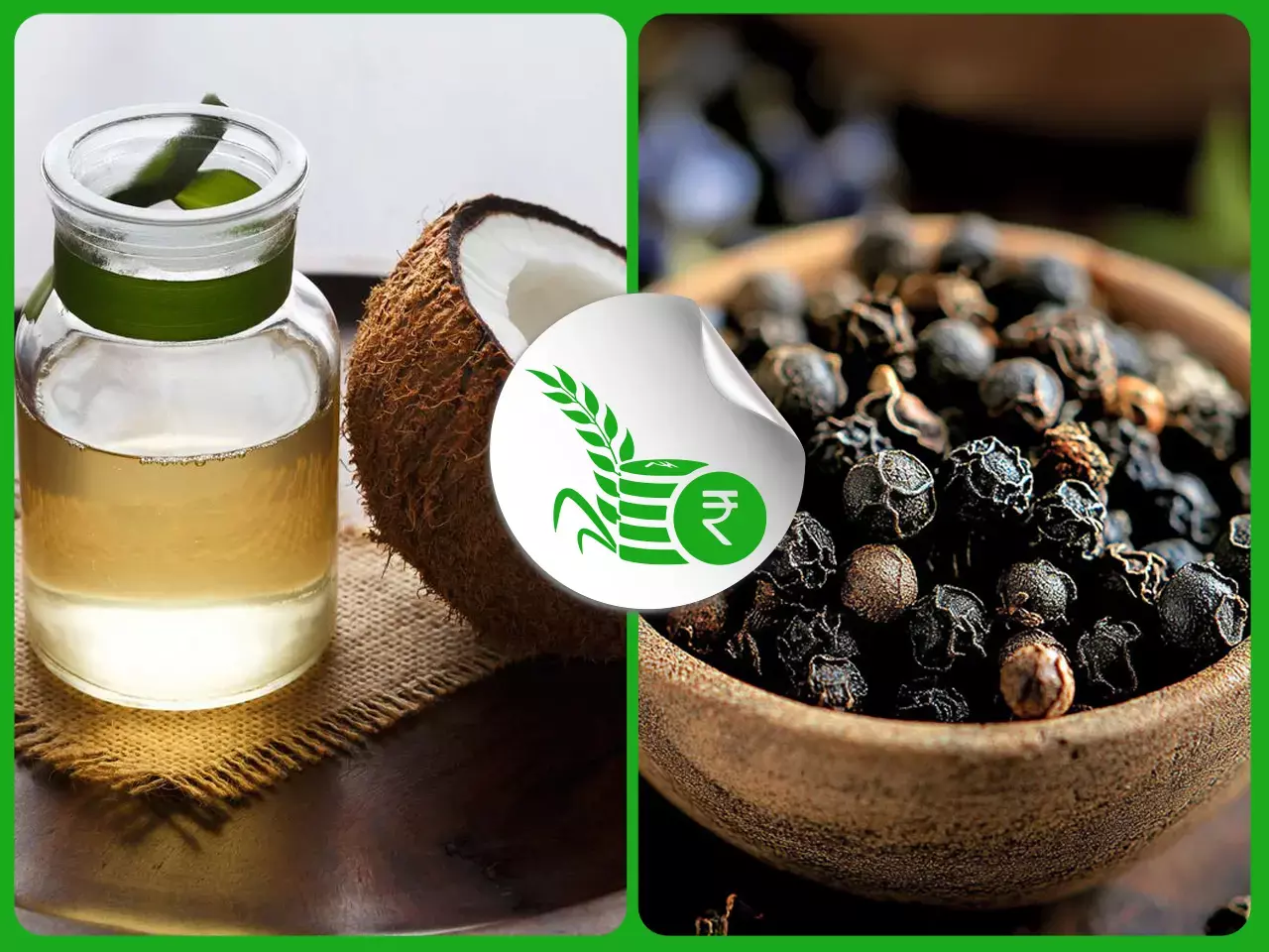 ദീപാവലിത്തിളക്കത്തില്‍ വെളിച്ചെണ്ണ;  വിലയിടിഞ്ഞ് കുരുമുളക്