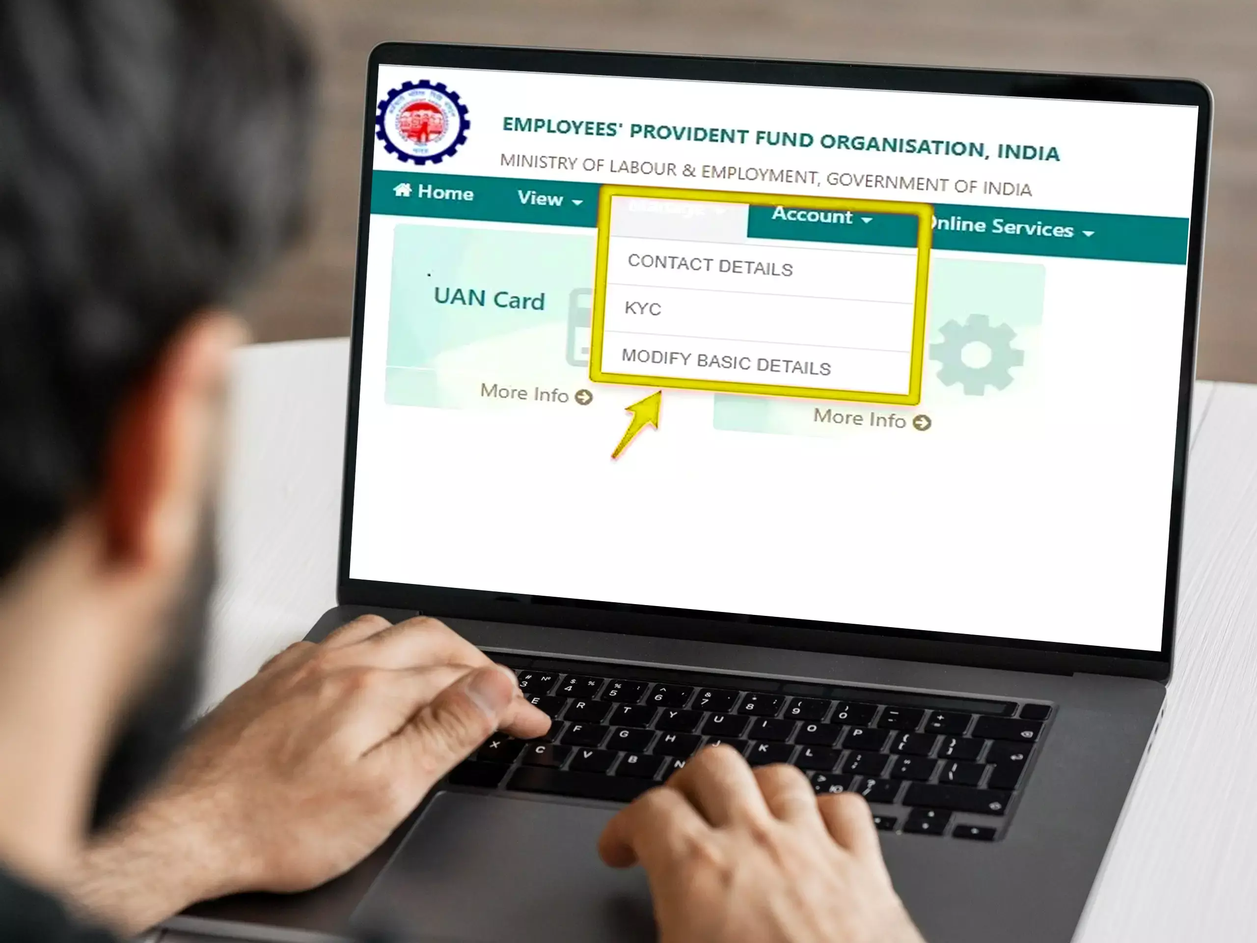 ഇപിഎഫ്ഒയില്‍ ഓണ്‍ലൈന്‍വഴി   വ്യക്തിഗത വിവരങ്ങള്‍ സ്വയം തിരുത്താം
